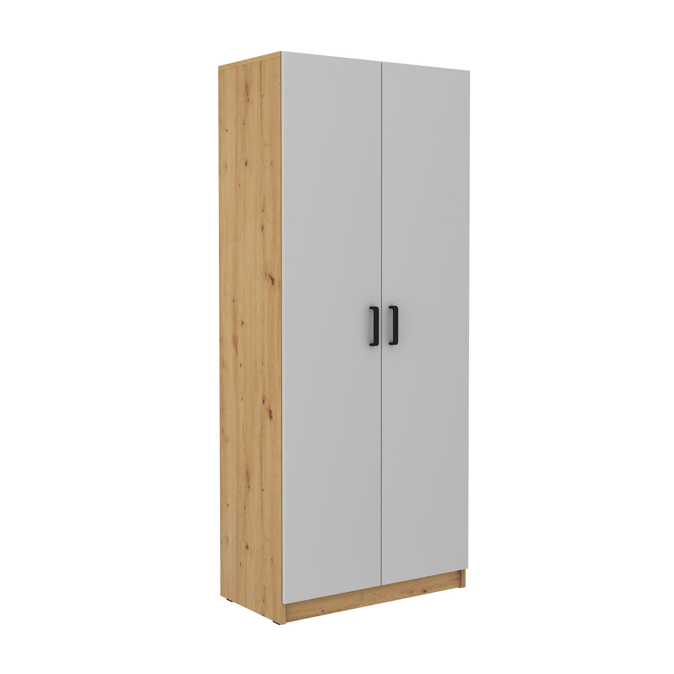LE Malta 111 2F Kleiderschrank in Hellgrau und Artisan-Eiche