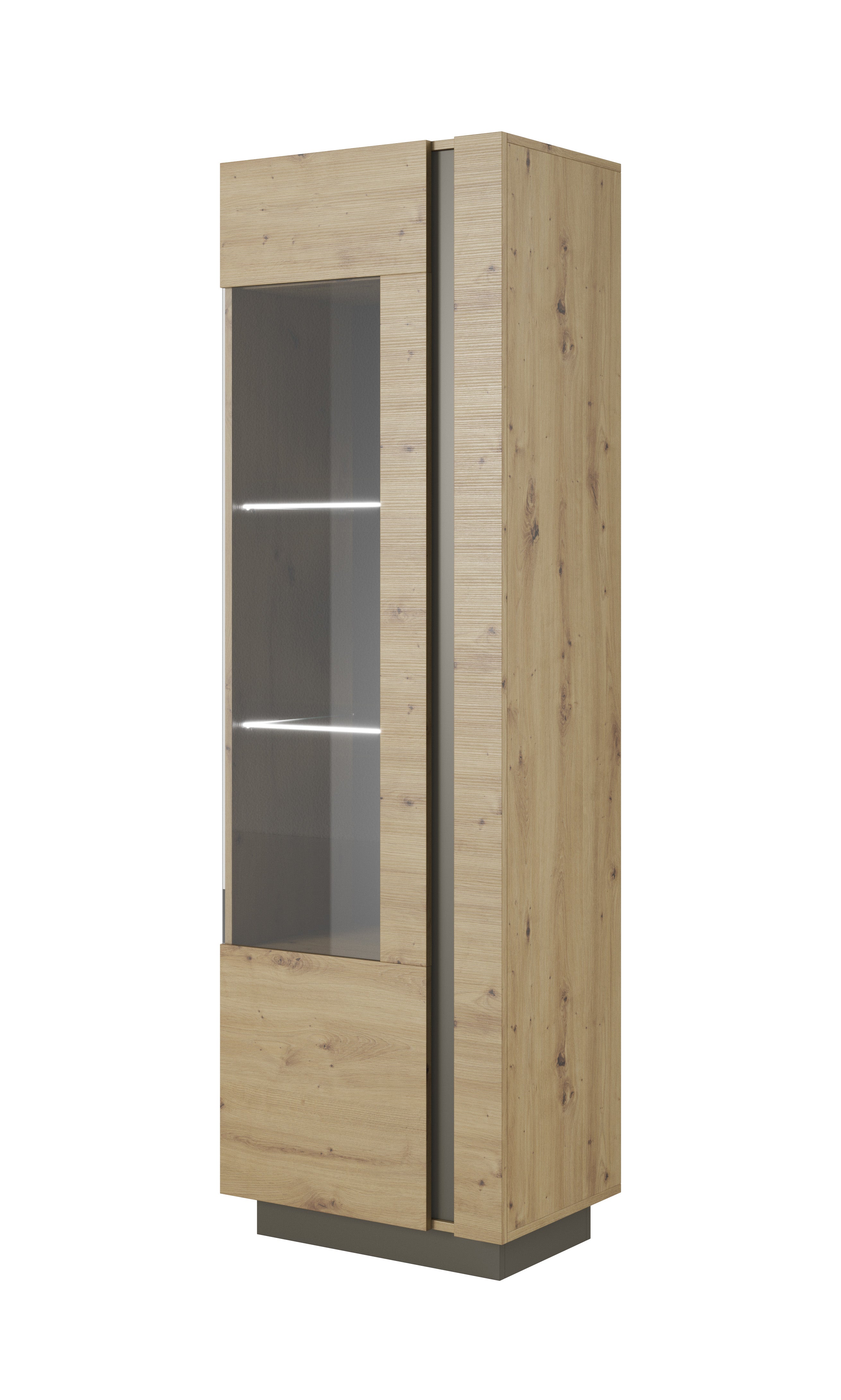 Lask ARCO Hohe Vitrine 60 - 60 x 40 x 193,5 cm - Artisan Eiche