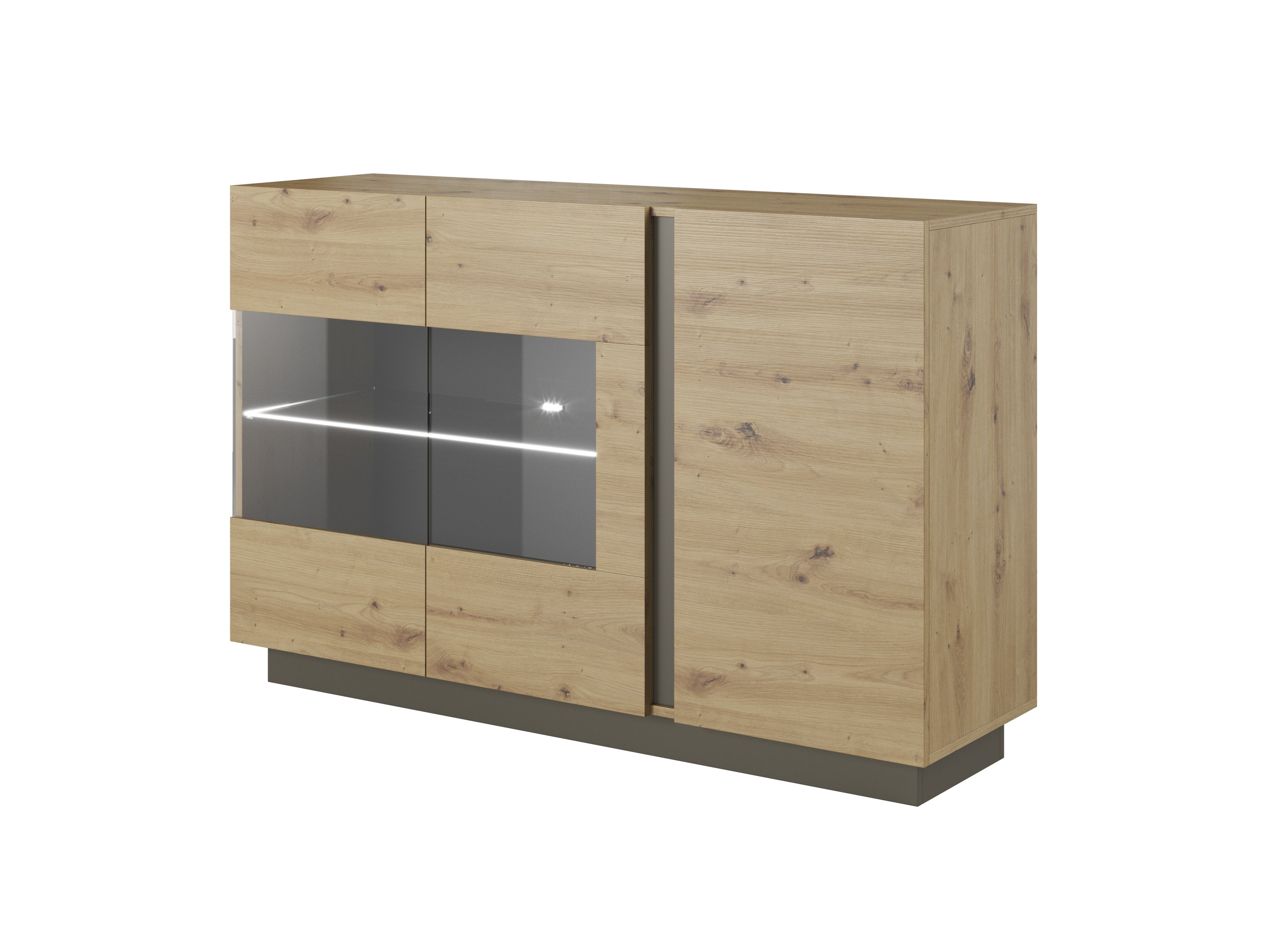 Lask ARCO Sideboard with Display 138 – 138.2 x 40 x 90.5 cm – Artisan Oak