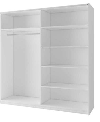 MO Arsala III 11 Schiebetürenschrank mit Spiegel 200 cm – Weiß