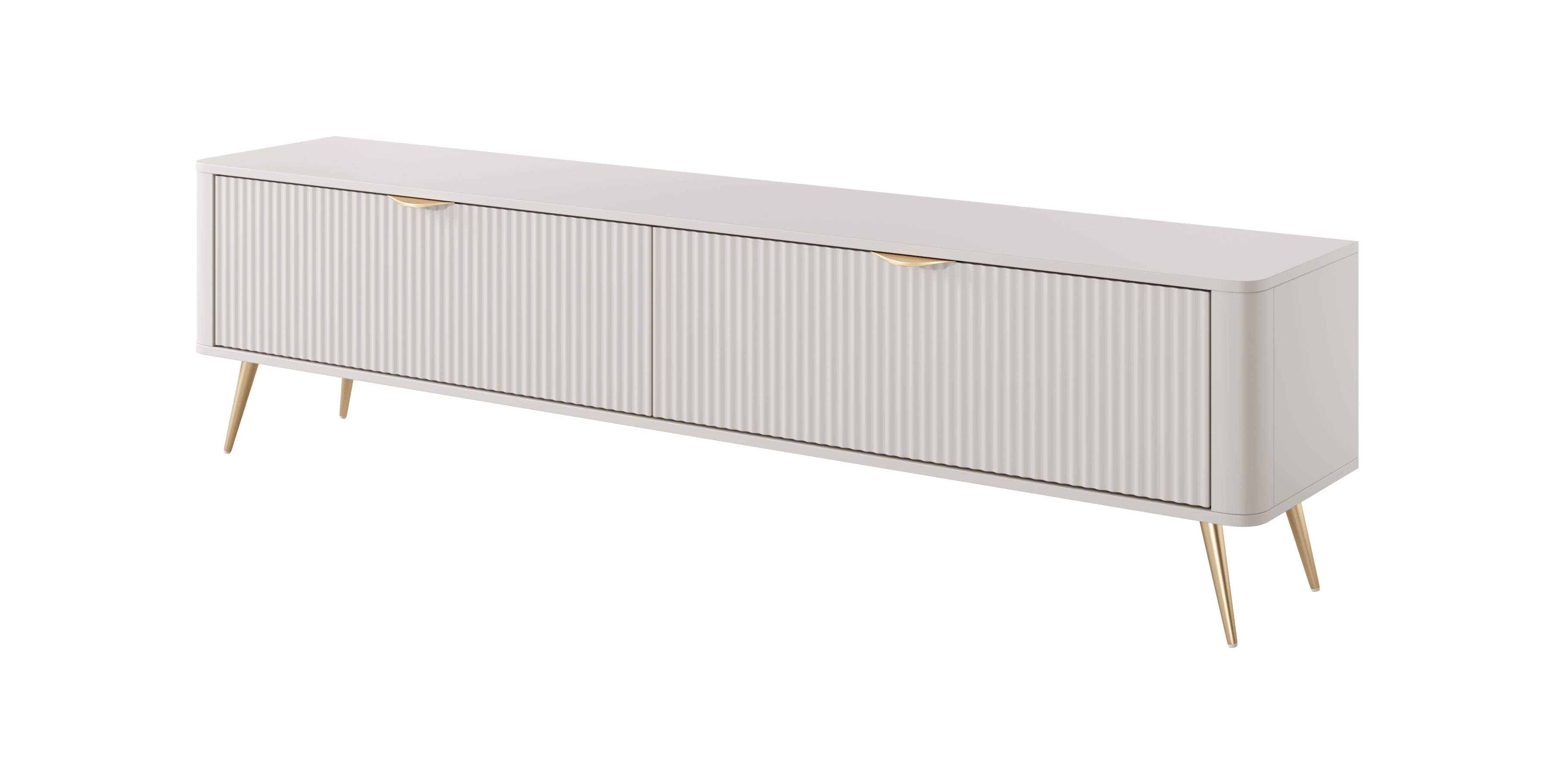 Lask Lante – TV Cabinet 200 cm with 2 Doors Beige (200 × 51.2 × 38 cm)