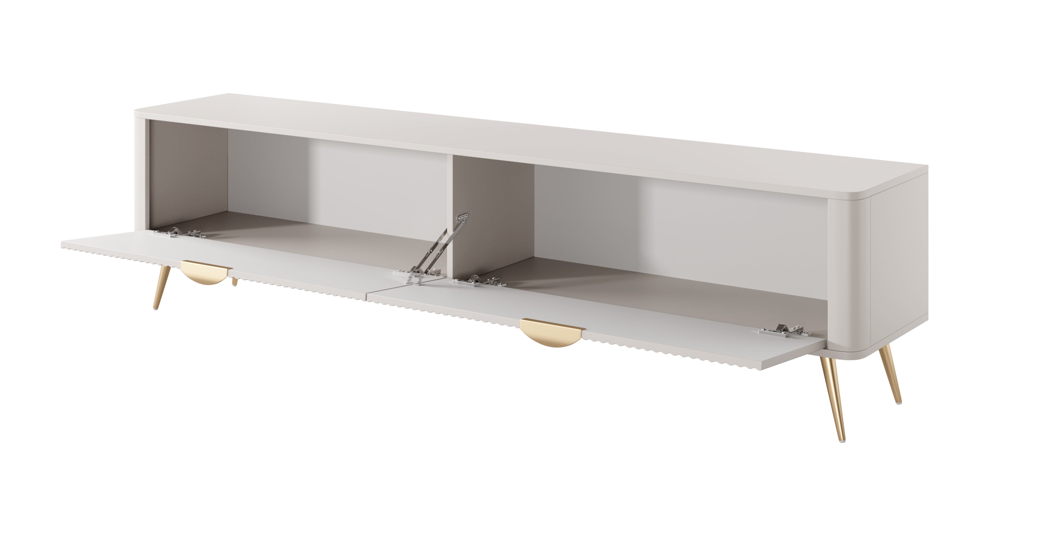 Lask Lante – TV Cabinet 200 cm with 2 Doors Beige (200 × 51.2 × 38 cm)