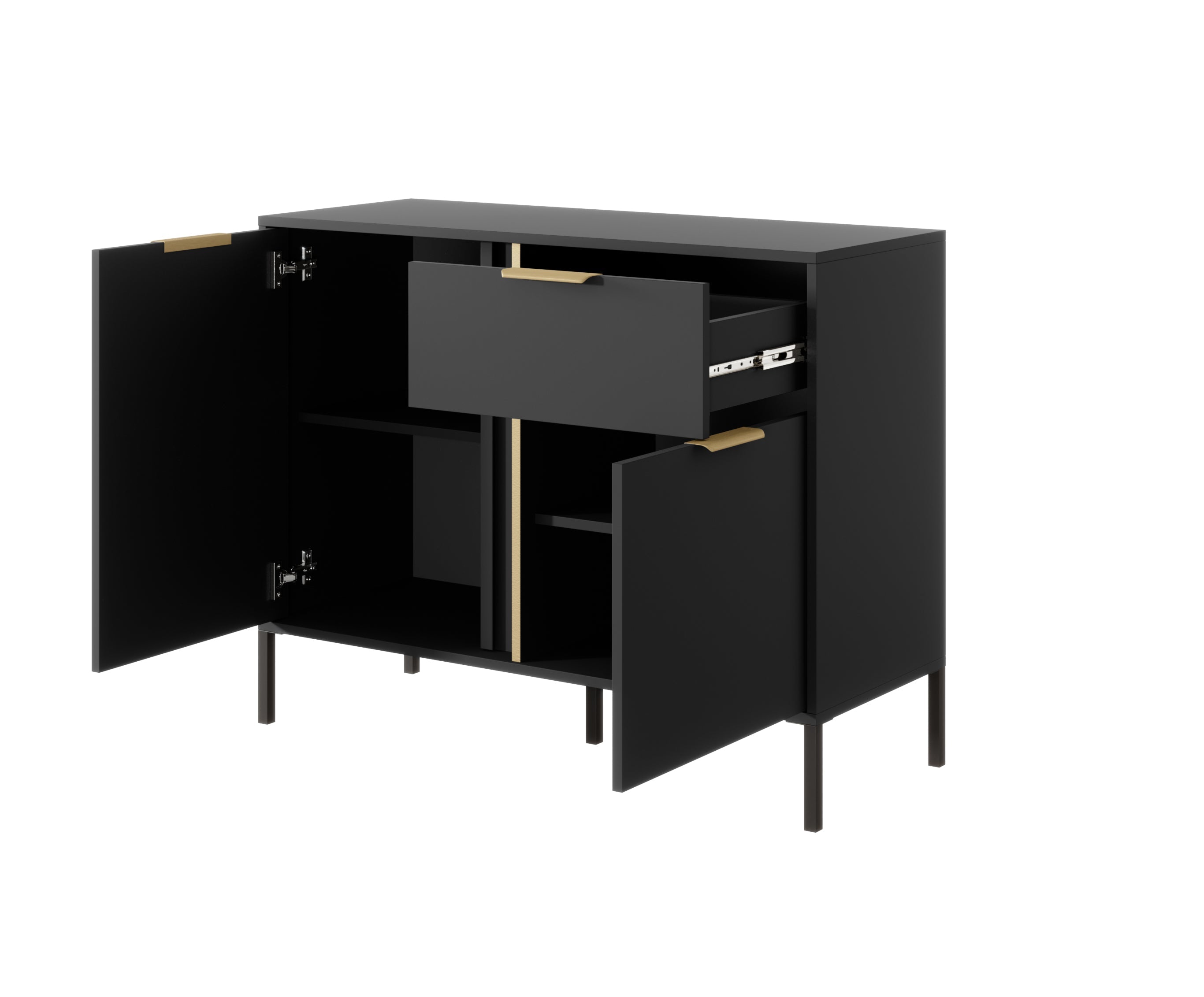 Lask Lars – Kompaktes Sideboard mit 2 Türen und 1 Schublade