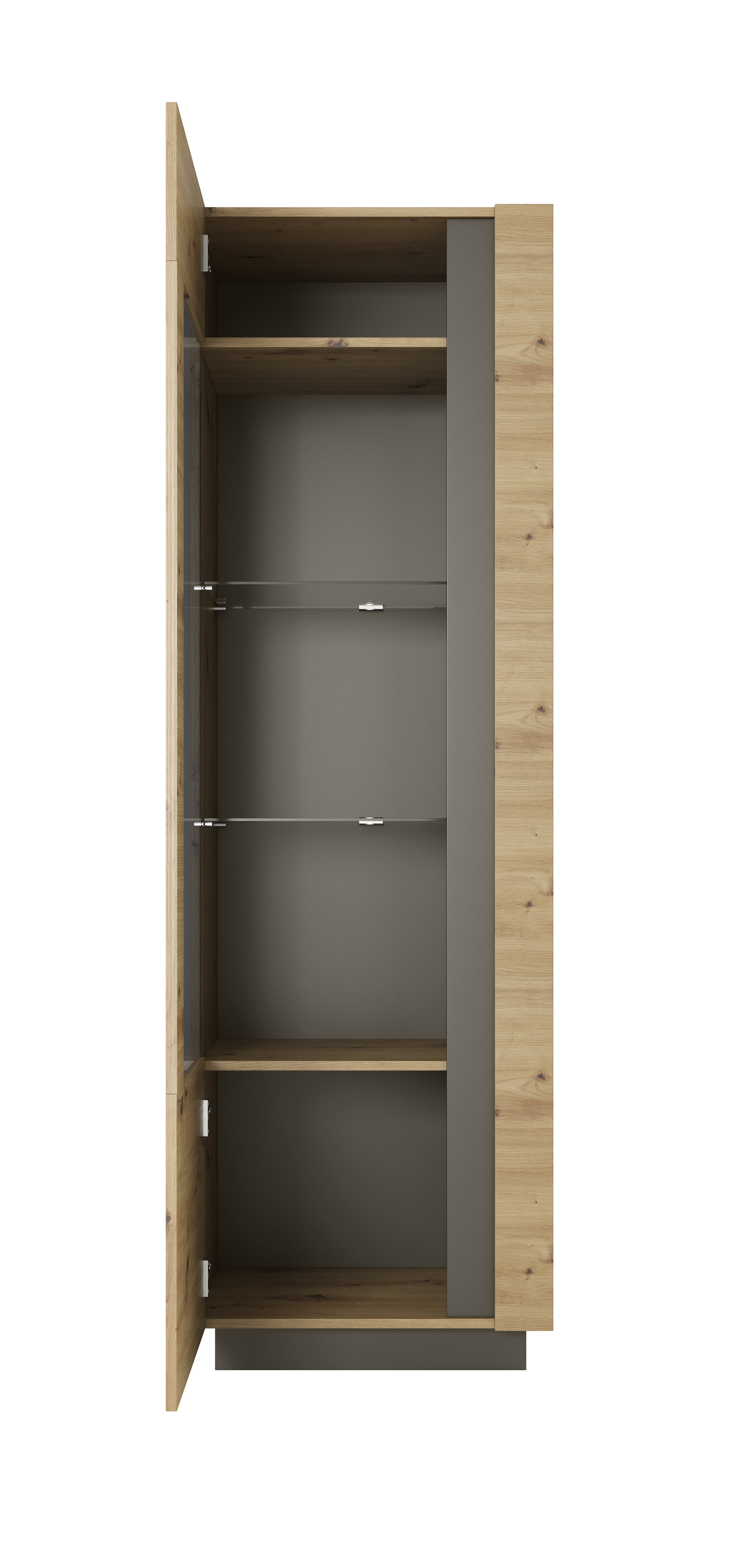 Lask ARCO Hohe Vitrine 60 - 60 x 40 x 193,5 cm - Artisan Eiche