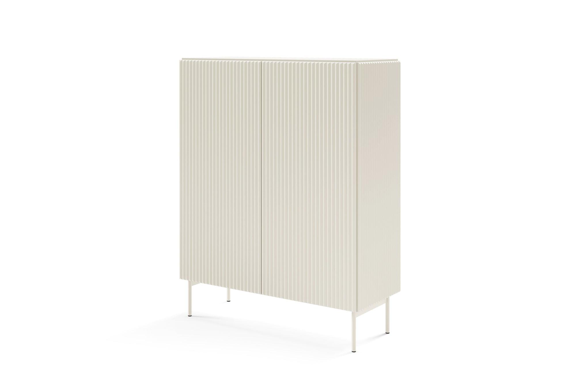 Lask Multi Cashmere – High Sideboard 2 Doors (98.6 × 123 × 39.8 cm)