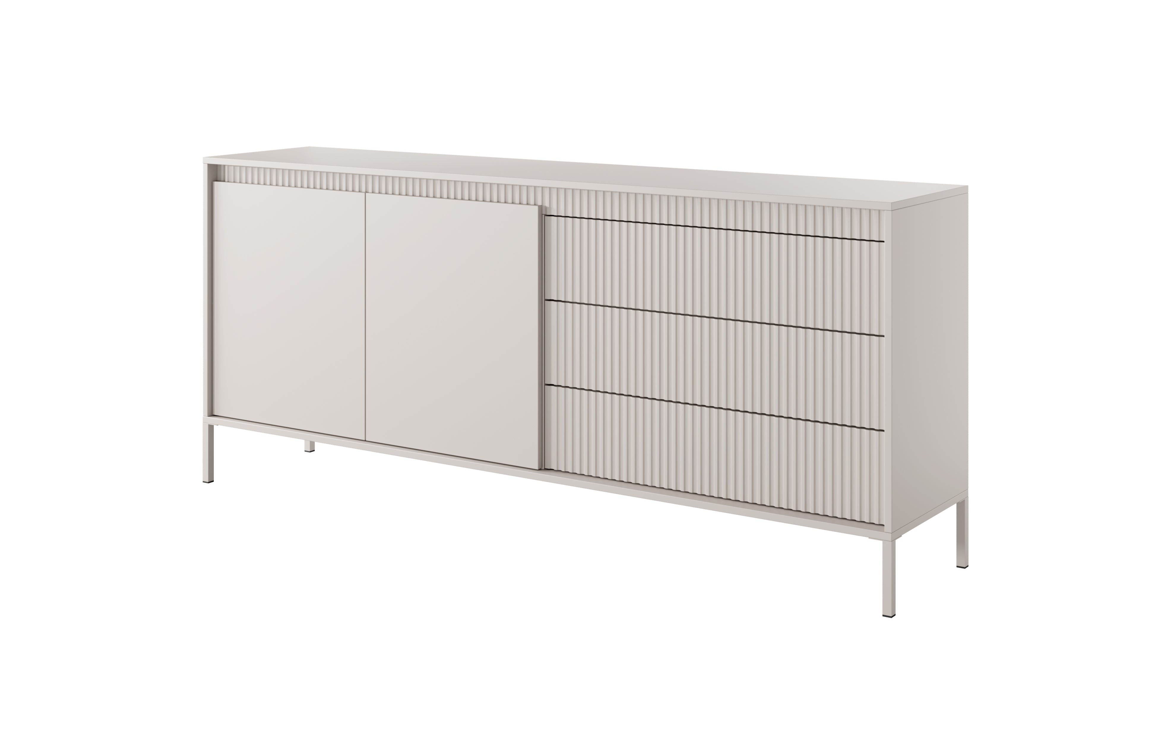 Lask Senso - Sideboard 187 cm beige (2 Türen, 3 Schubladen)