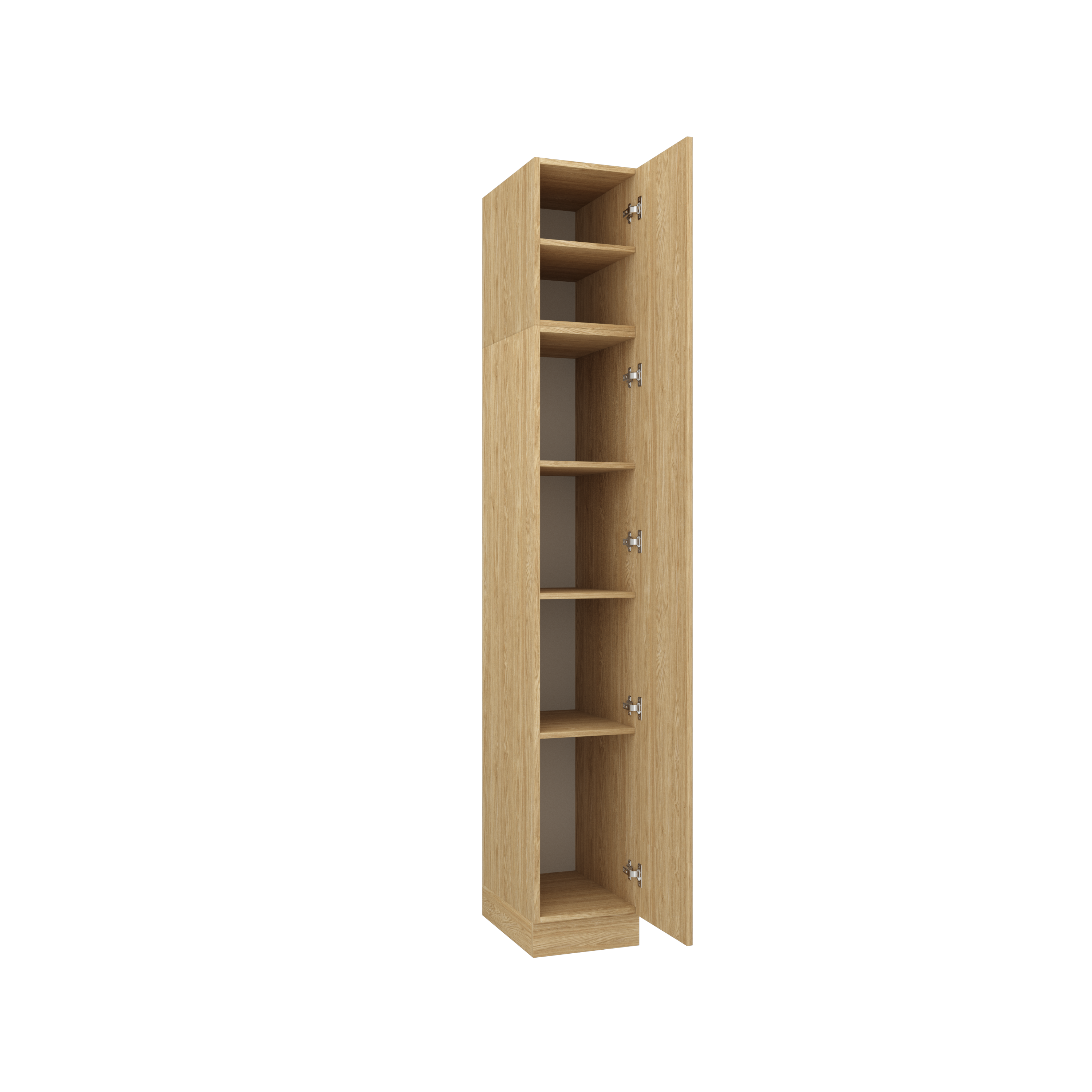 SLEEP VARIA Kleiderschrank 1T 35 cm mit Einlegeböden – Eiche geölt/Eiche geölt