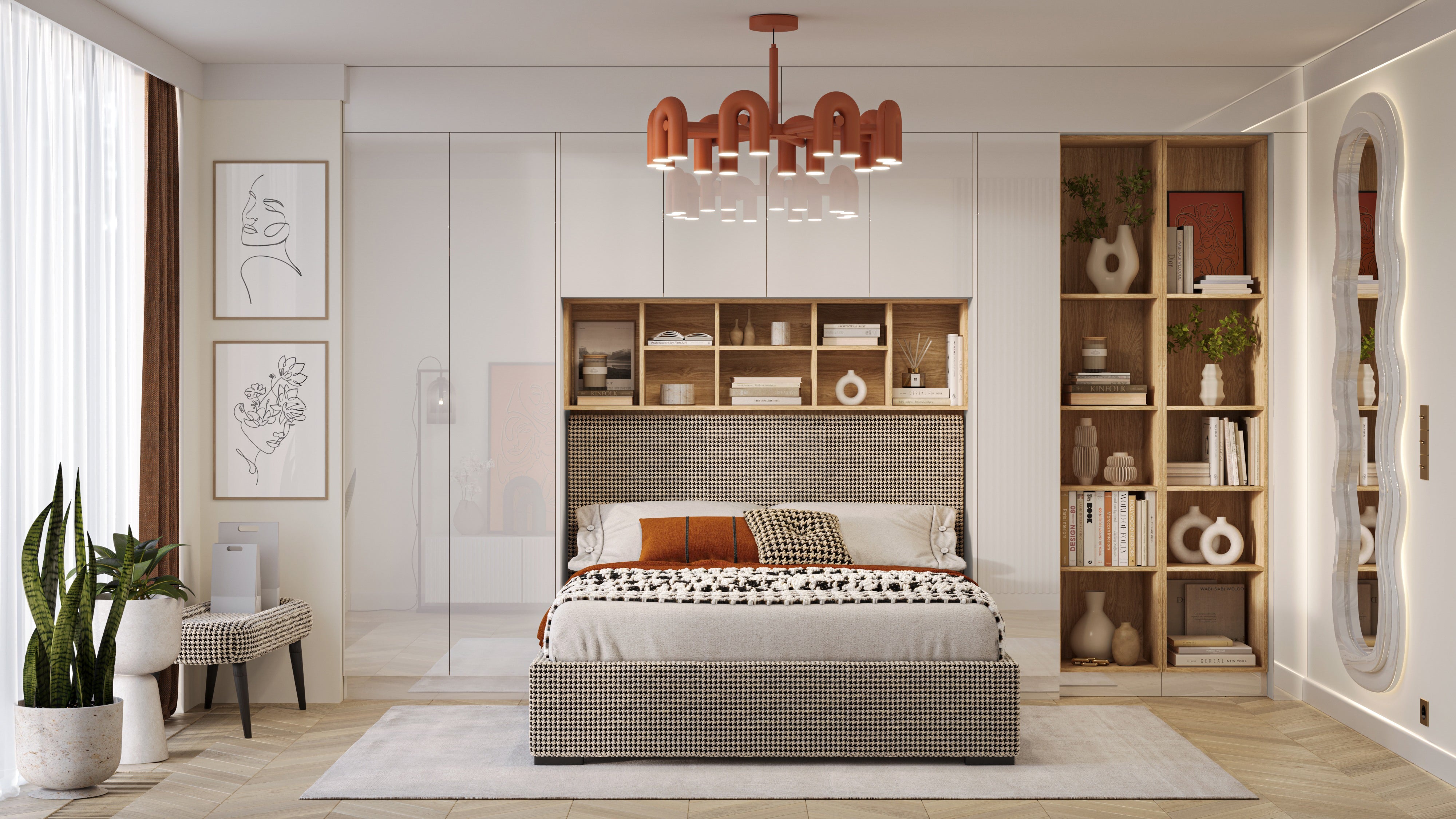 SLEEP VARIA Customizable Bedroom Build-in System – Oiled Oak / White Gloss