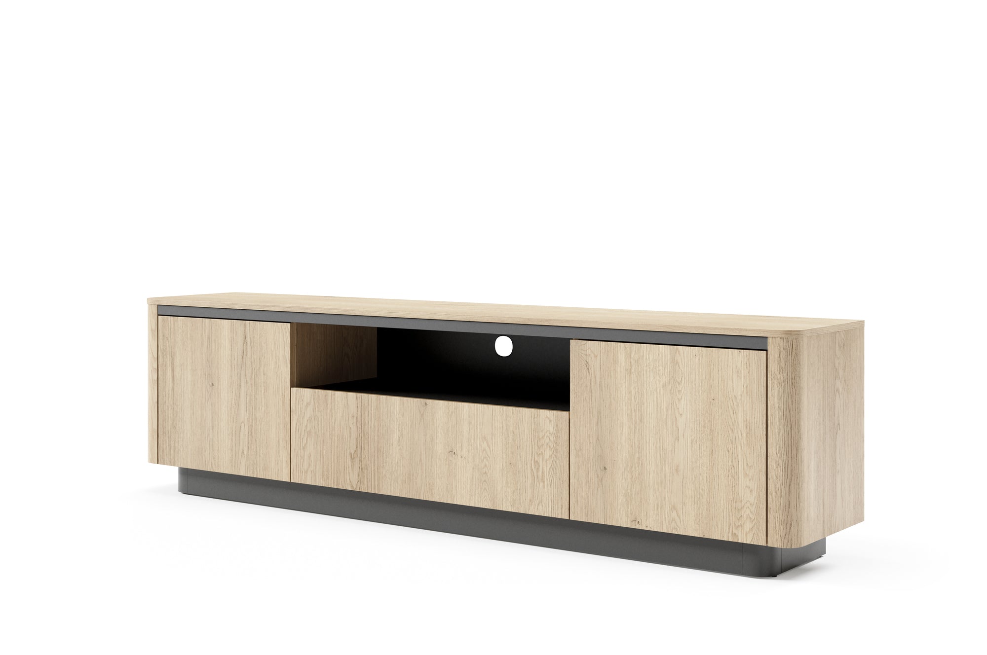 Lask Torro – TV-Schrank 200 cm mit 3 Türen (200 × 54,9 × 38,1 cm)