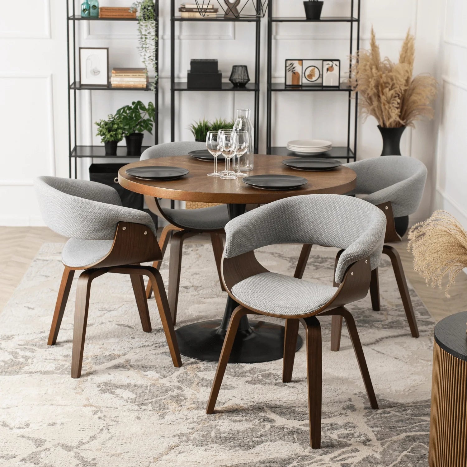 Elite GARY 2 Grey/Walnut Chair – A Perfect Fusion of Style & Comfort