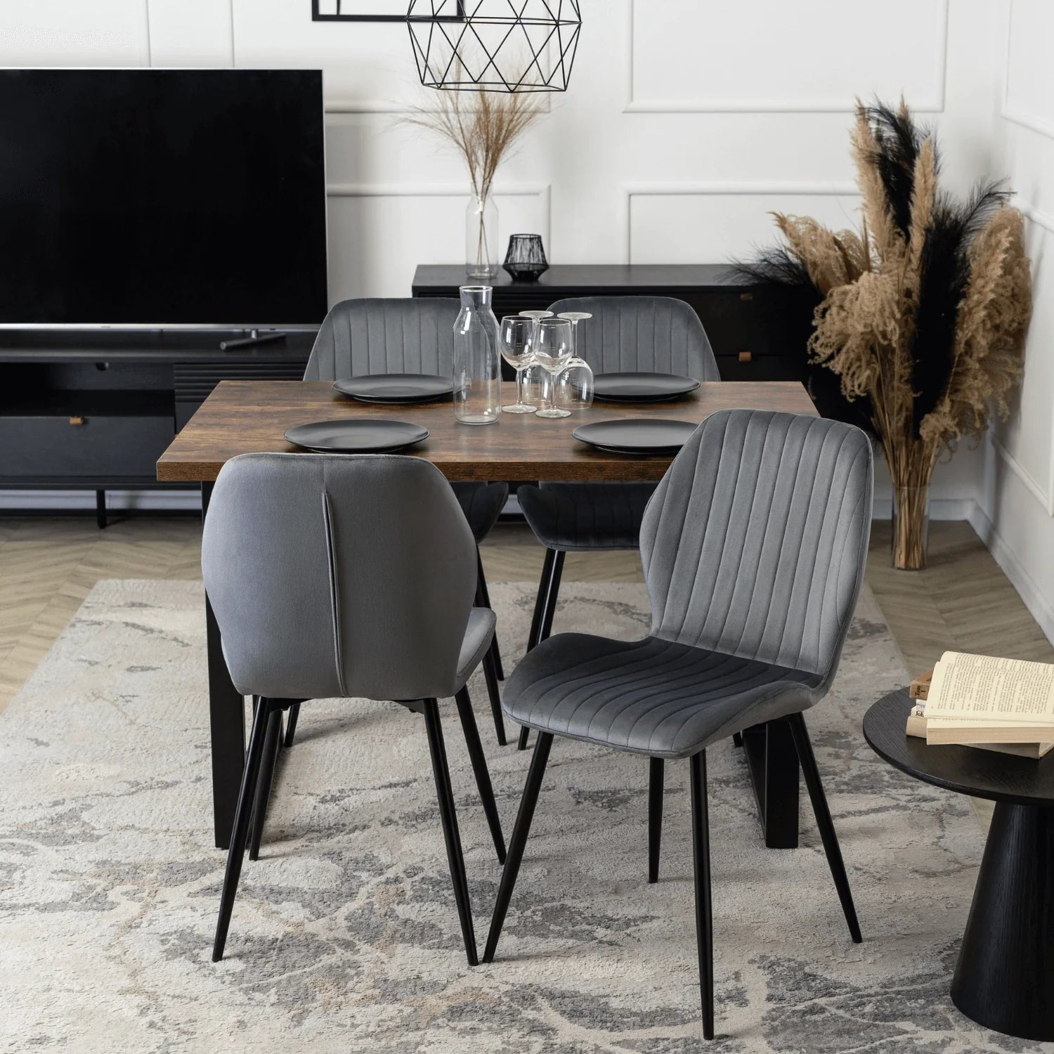 Elite LILAC Grey Velvet Chair – A Perfect Fusion of Elegance & Comfort
