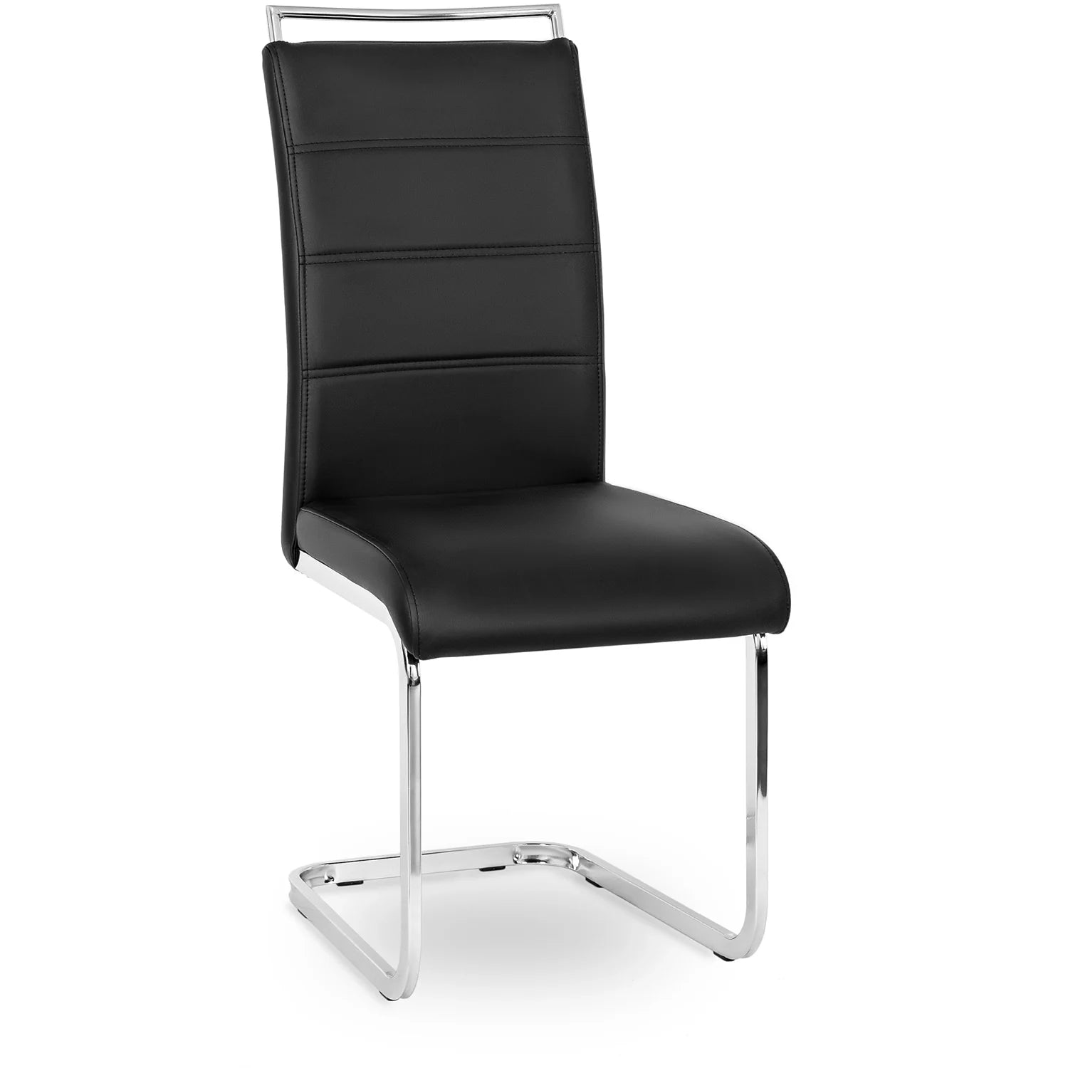 Elite LOCA Stuhl aus schwarzem Ökoleder – Moderne Eleganz und Komfort