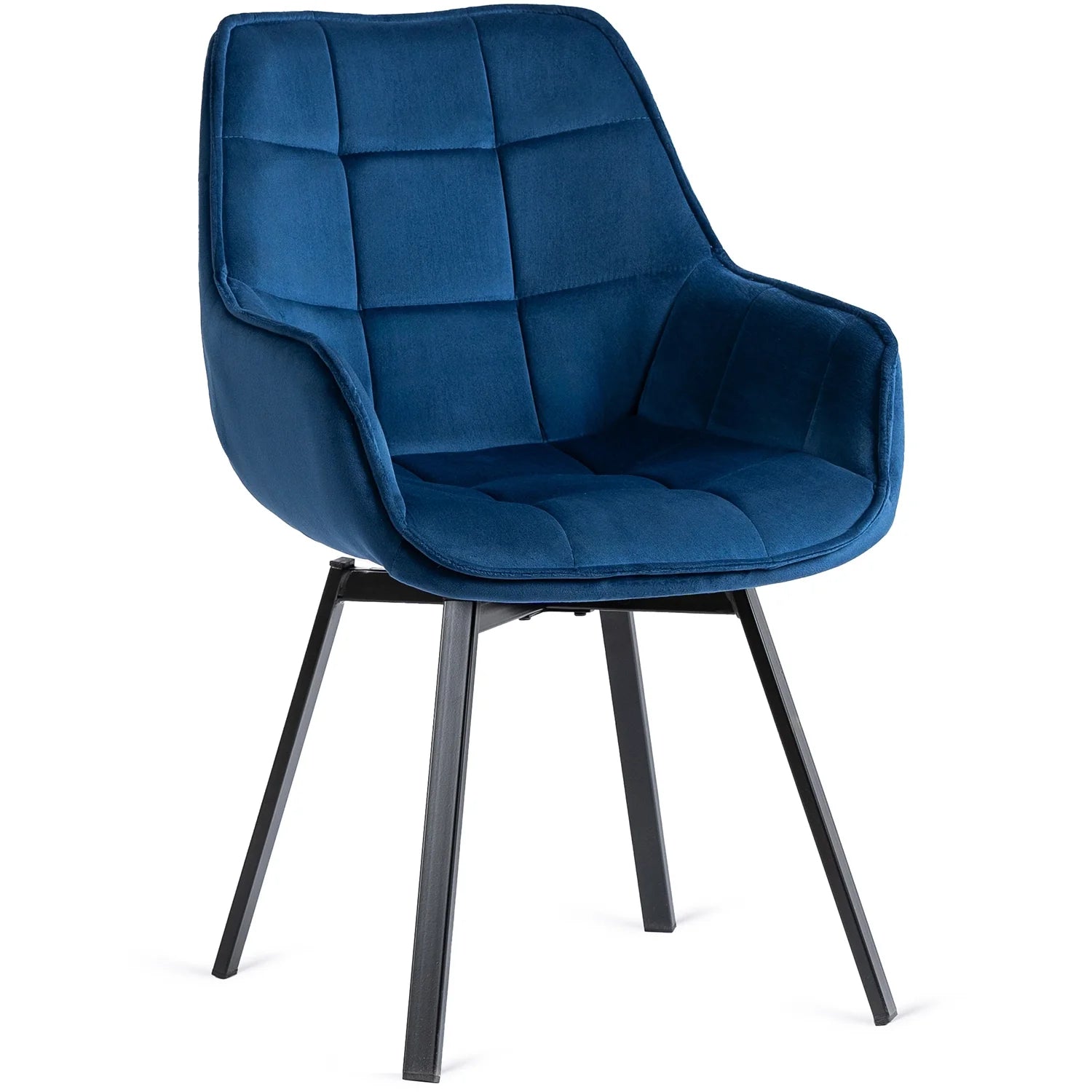 Elite LUNA Navy Blue Velvet Swivel Chair – Luxurious Comfort & Style