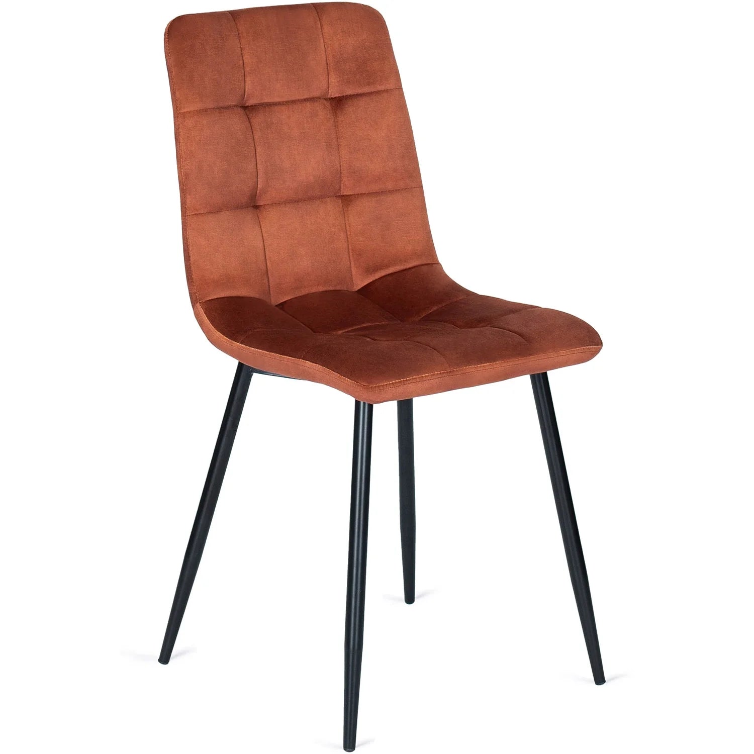 Elite PERU Rust Velvet Chair – A Bold Statement of Elegance and Comfort