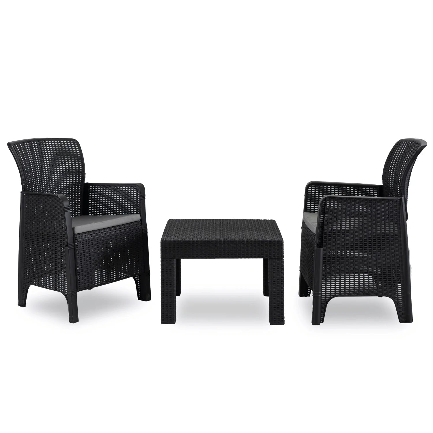 Elite FRENSO Gartenmöbel-Set Schwarz – Kompakte & Stilvolle Gartenlounge