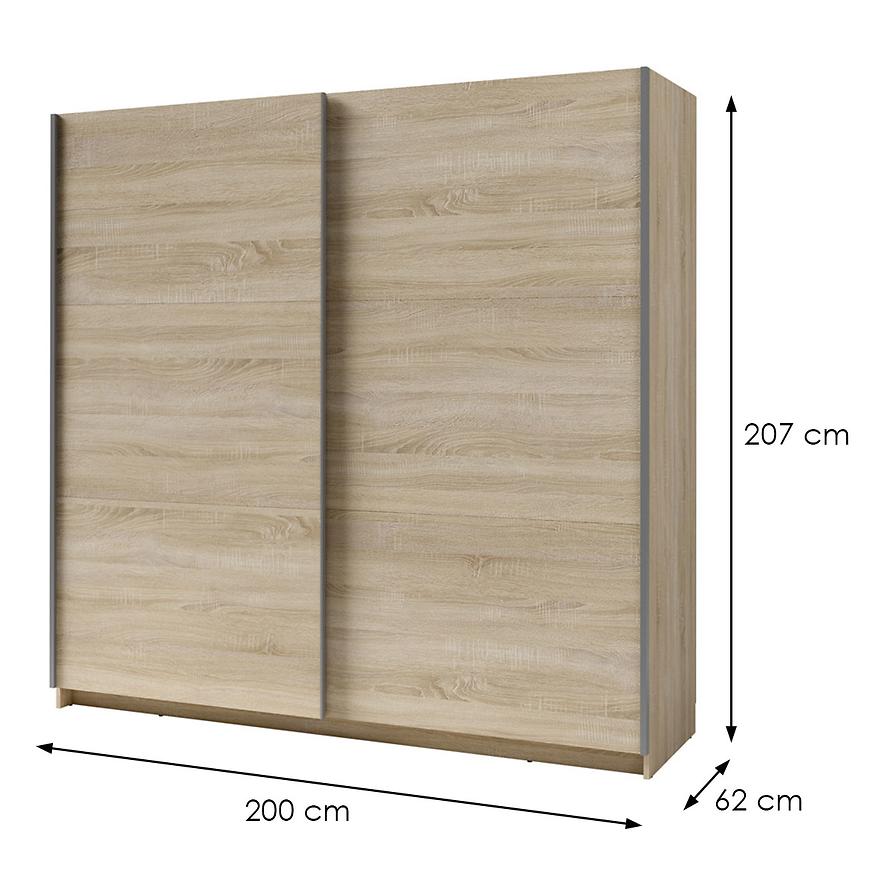 MO Arsala II 11 Schwebetürenschrank 200cm - Sonoma Eiche
