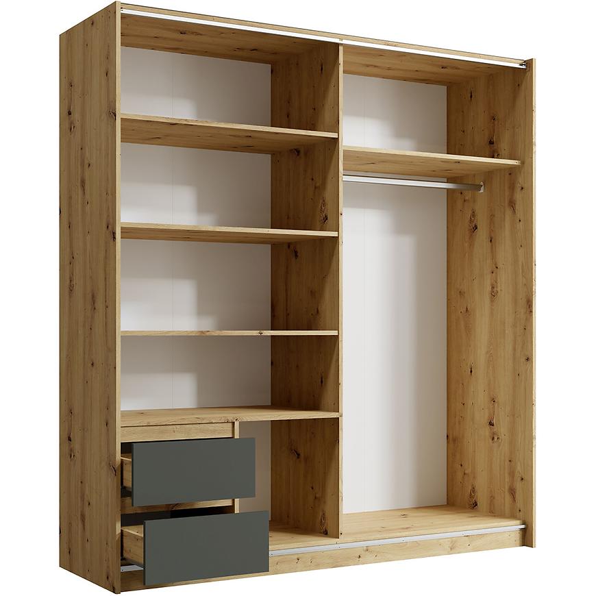 MO Uriel 11B Kleiderschrank – Artisan Eiche/Graphit
