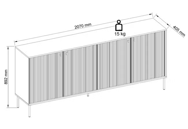 MO Iris 4-türiges Sideboard