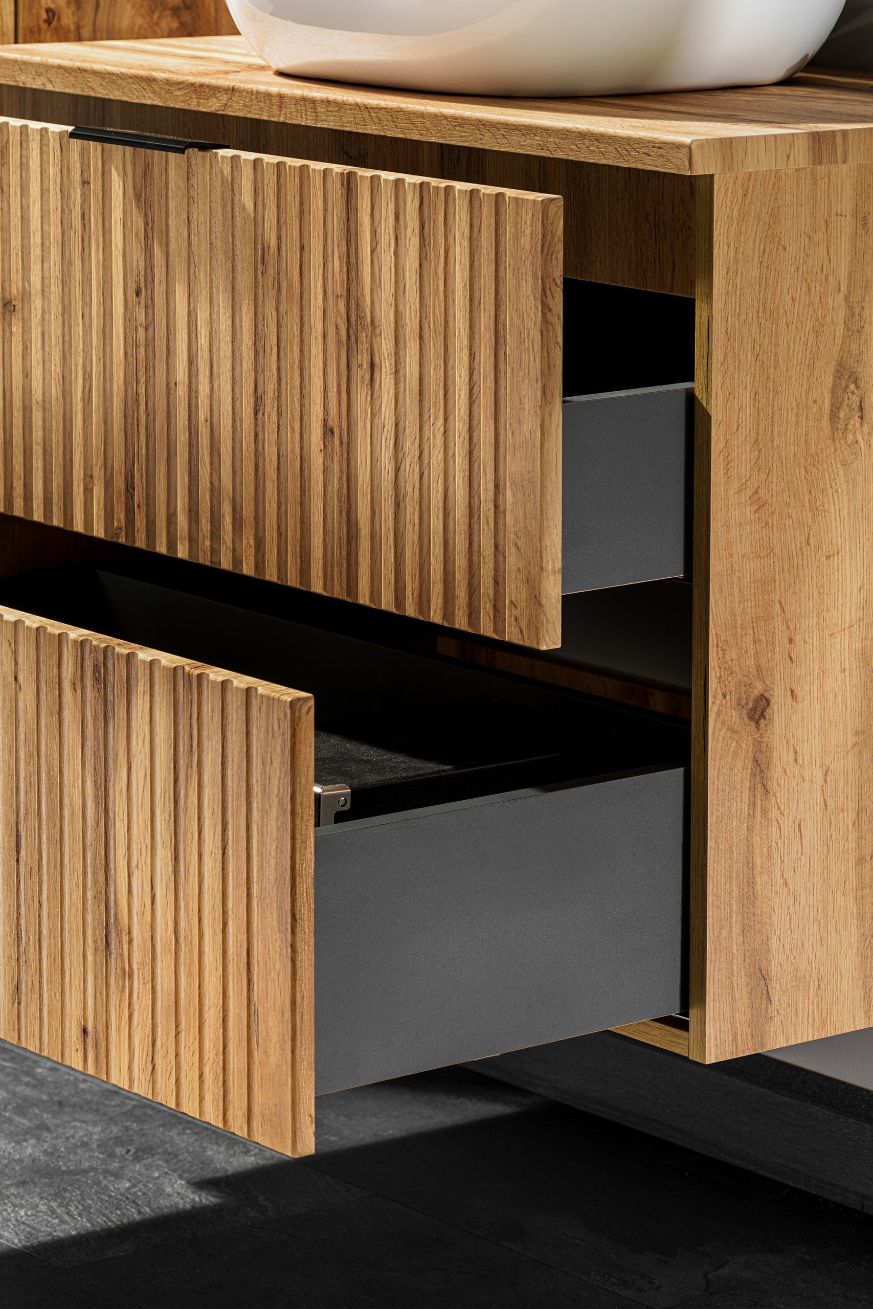 Adel Eiche Badezimmerschrank 120 cm SET-ADO