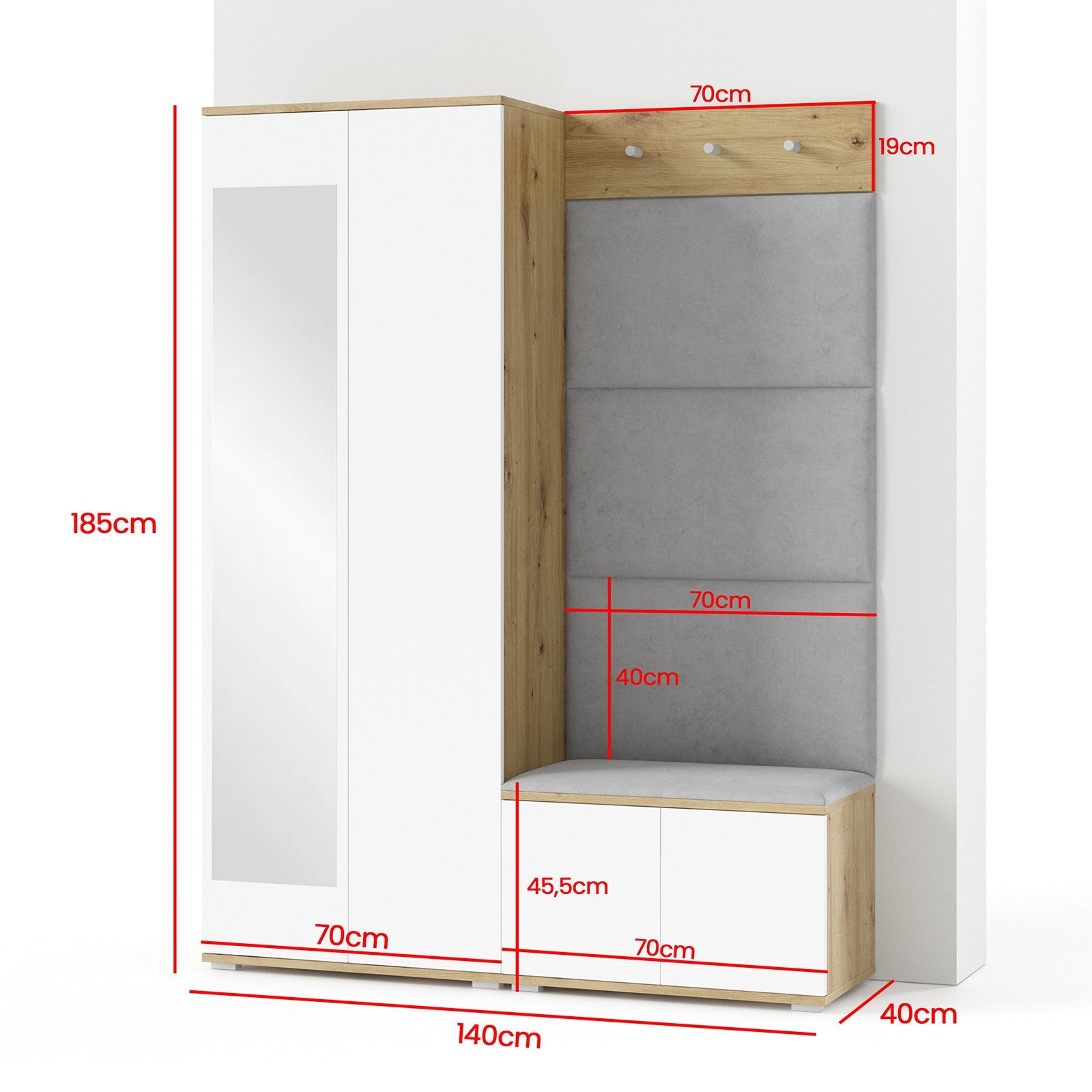 PK Sevilla 1 Hallway Wardrobe - Olive