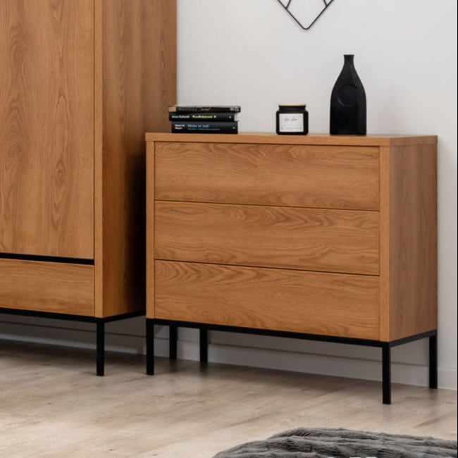 NE Loft Caramel – Kommode mit 3 Schubladen