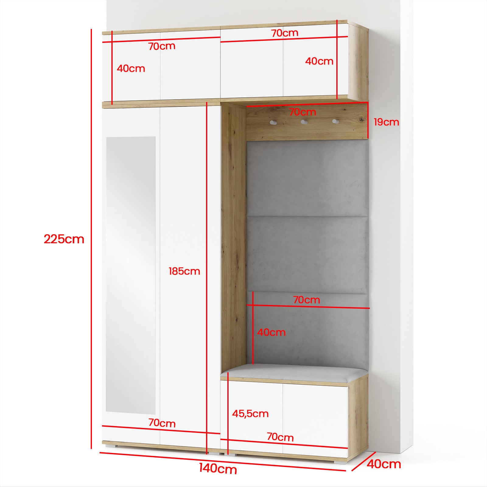 PK Sevilla 3 Hallway Wardrobe - Deep Blue