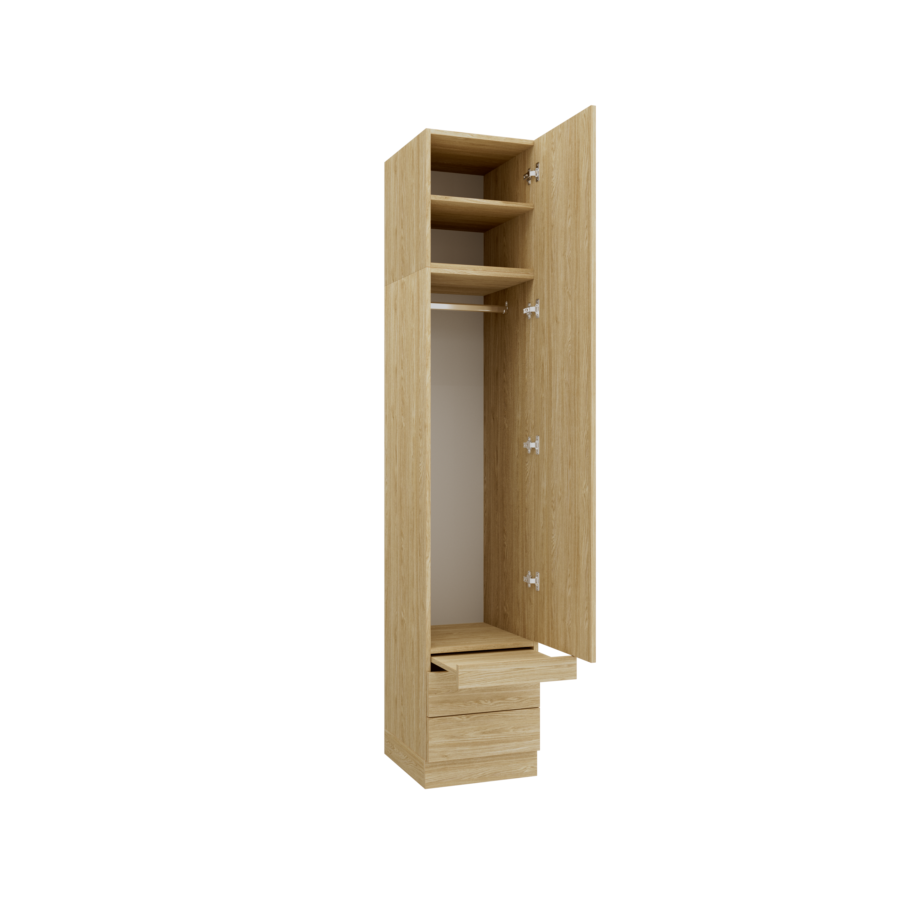SLEEP VARIA Customizable Bedroom Build-in System with Nightstands – Oiled Oak / Oiled Oak