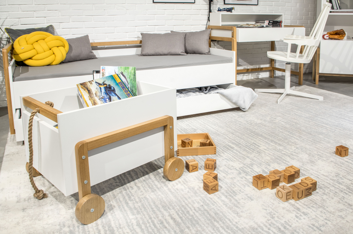 Kocot VICTOR Rollbare Aufbewahrungsbox für Kinder mit Seil