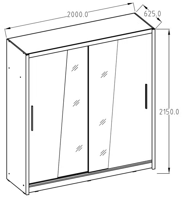 MO Bergamo III Wardrobe – Oak Sonoma