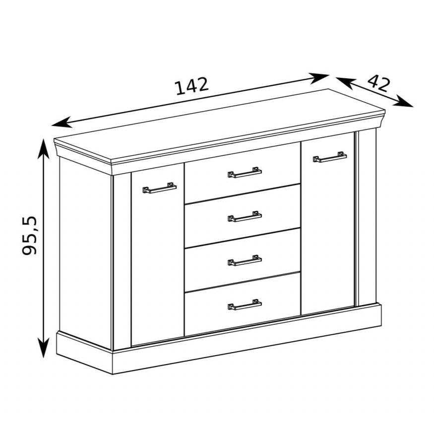 S-Antica Sideboard Eiche hell A-1