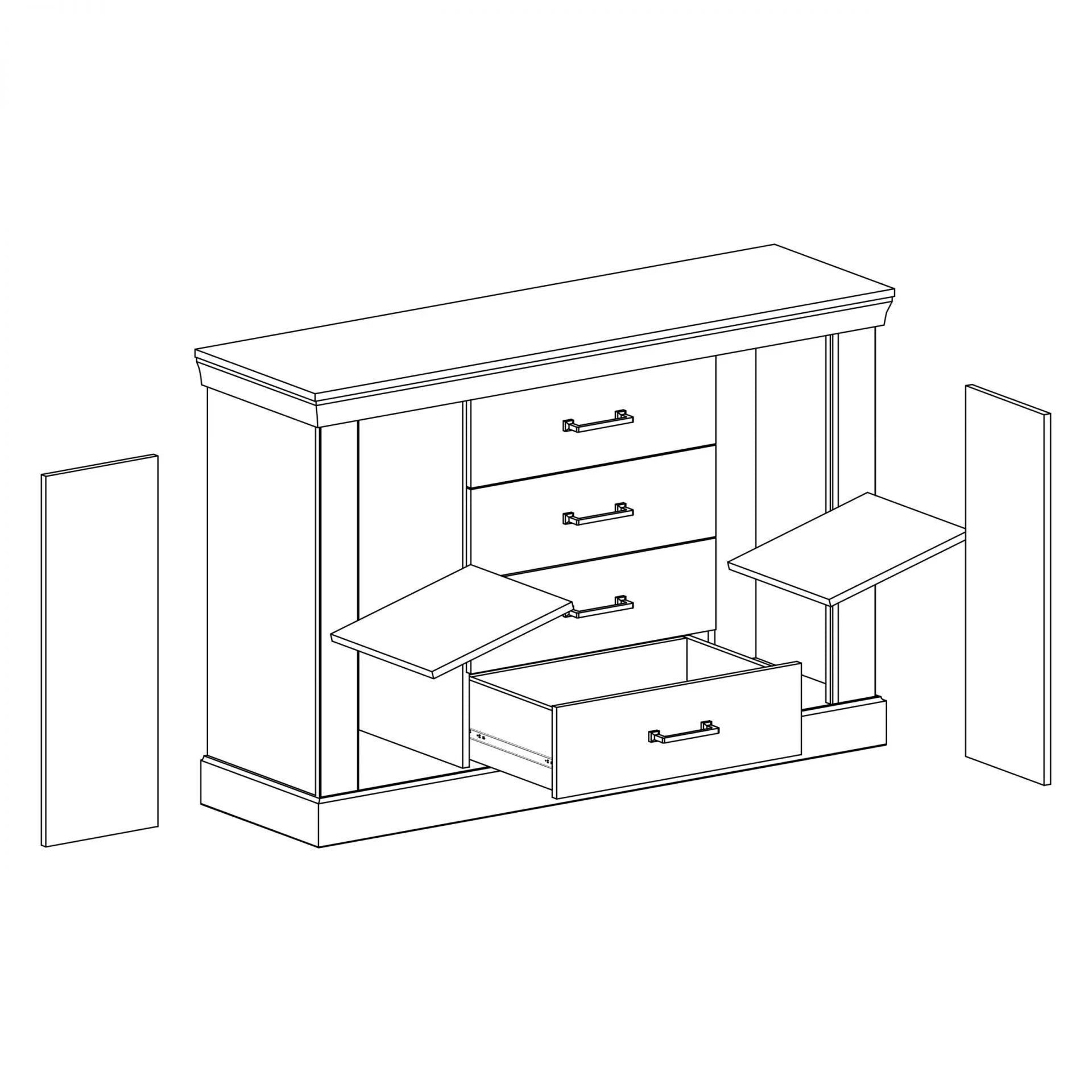 S-Antica Sideboard Eiche hell A-1