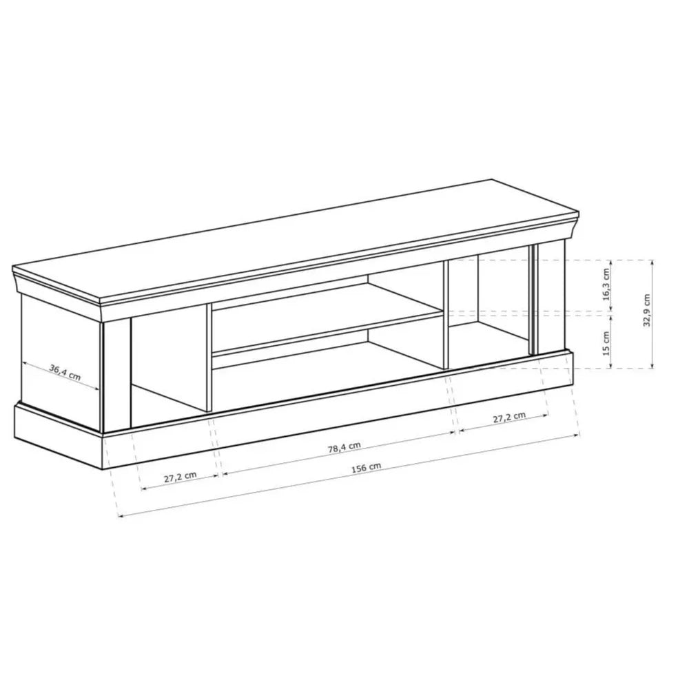 S-Antica A-15 Klassischer TV-Schrank Kraft Gold