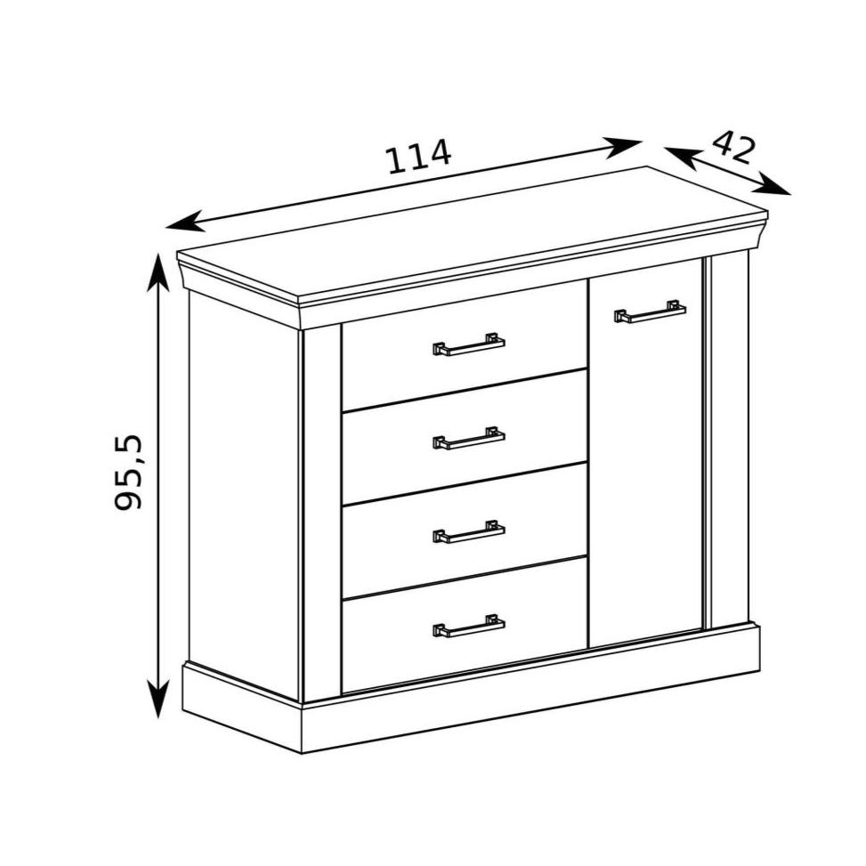 S-Antica Chest of Drawers Light Oak A-2