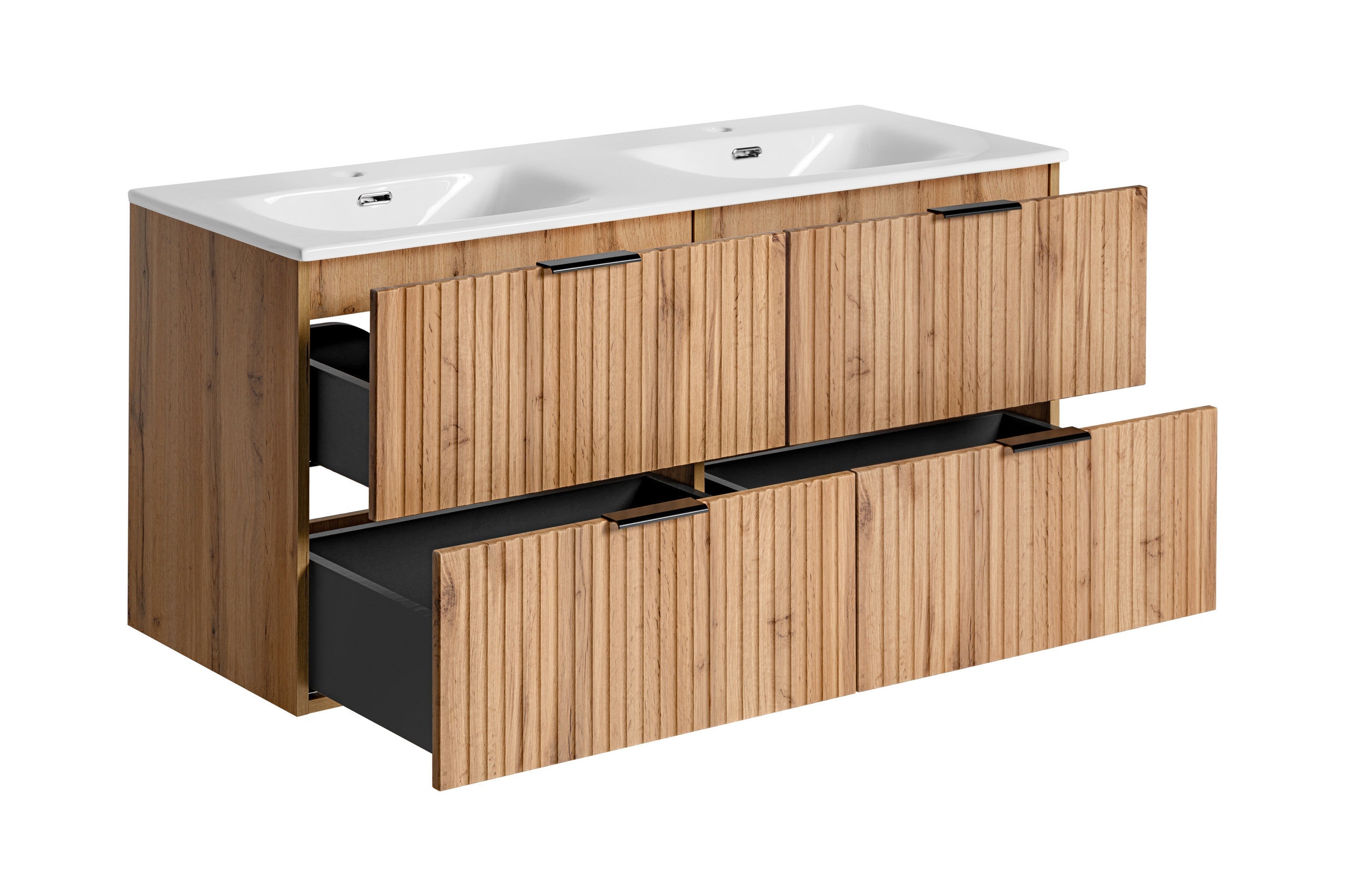 Adel Eiche Badezimmer mit Hochschrank Sky 120 cm SET-ADO