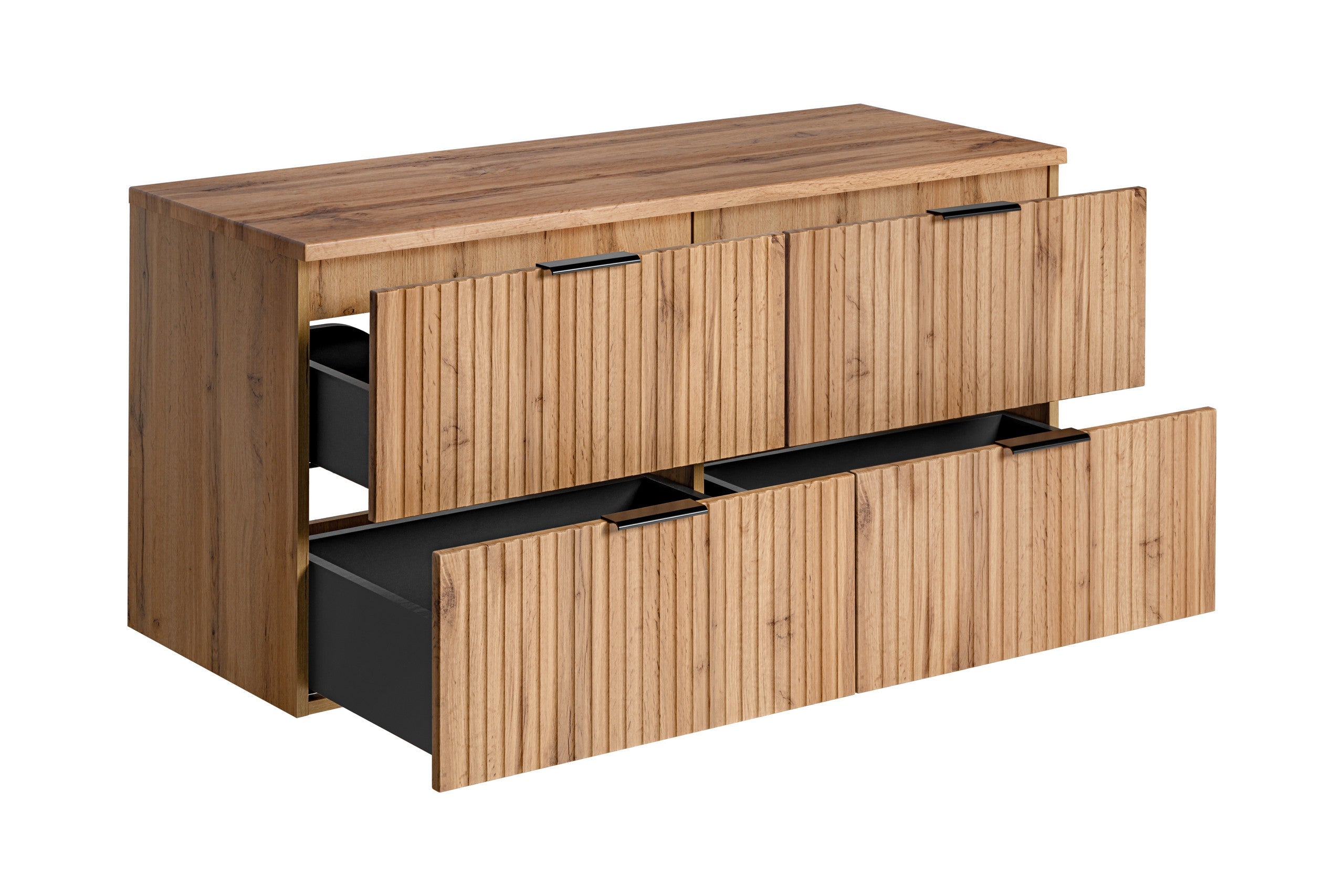 Adel Eiche Badezimmer mit Hochschrank Smile 120 cm SET-ADO B