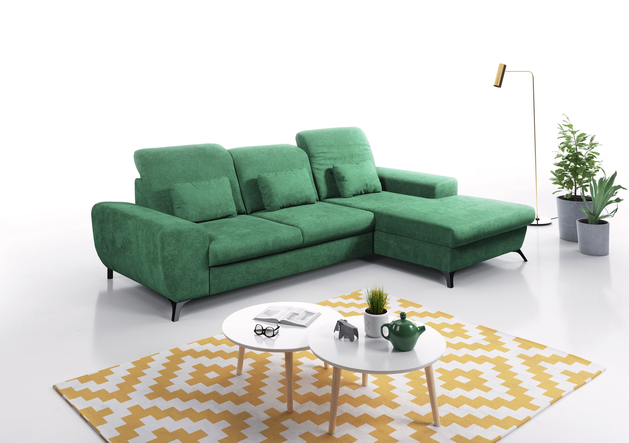 Lask ALTA Ecksofa – 279,5 x 164 cm – Links- oder Rechtskonfiguration