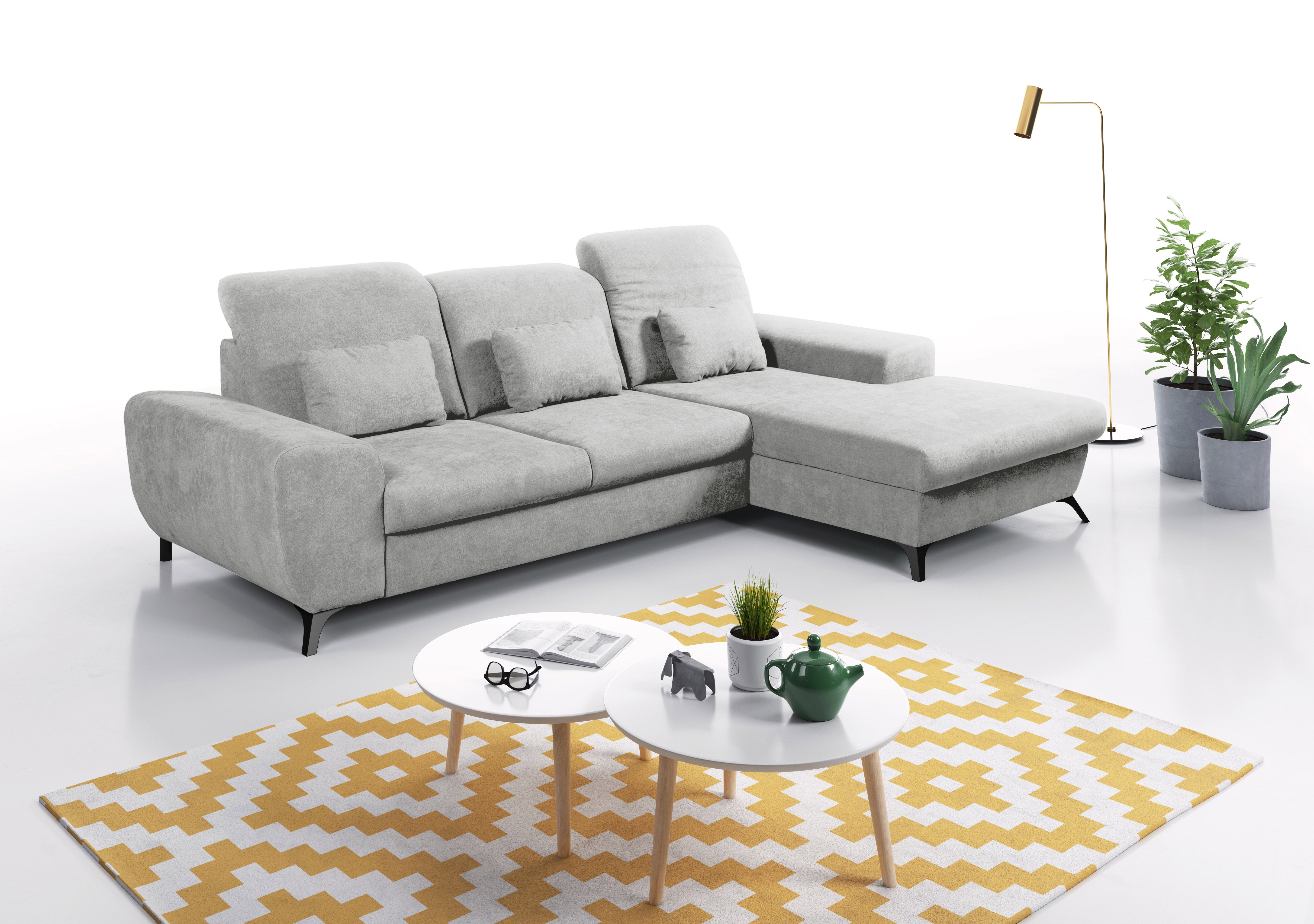 Lask ALTA Ecksofa – 279,5 x 164 cm – Links- oder Rechtskonfiguration