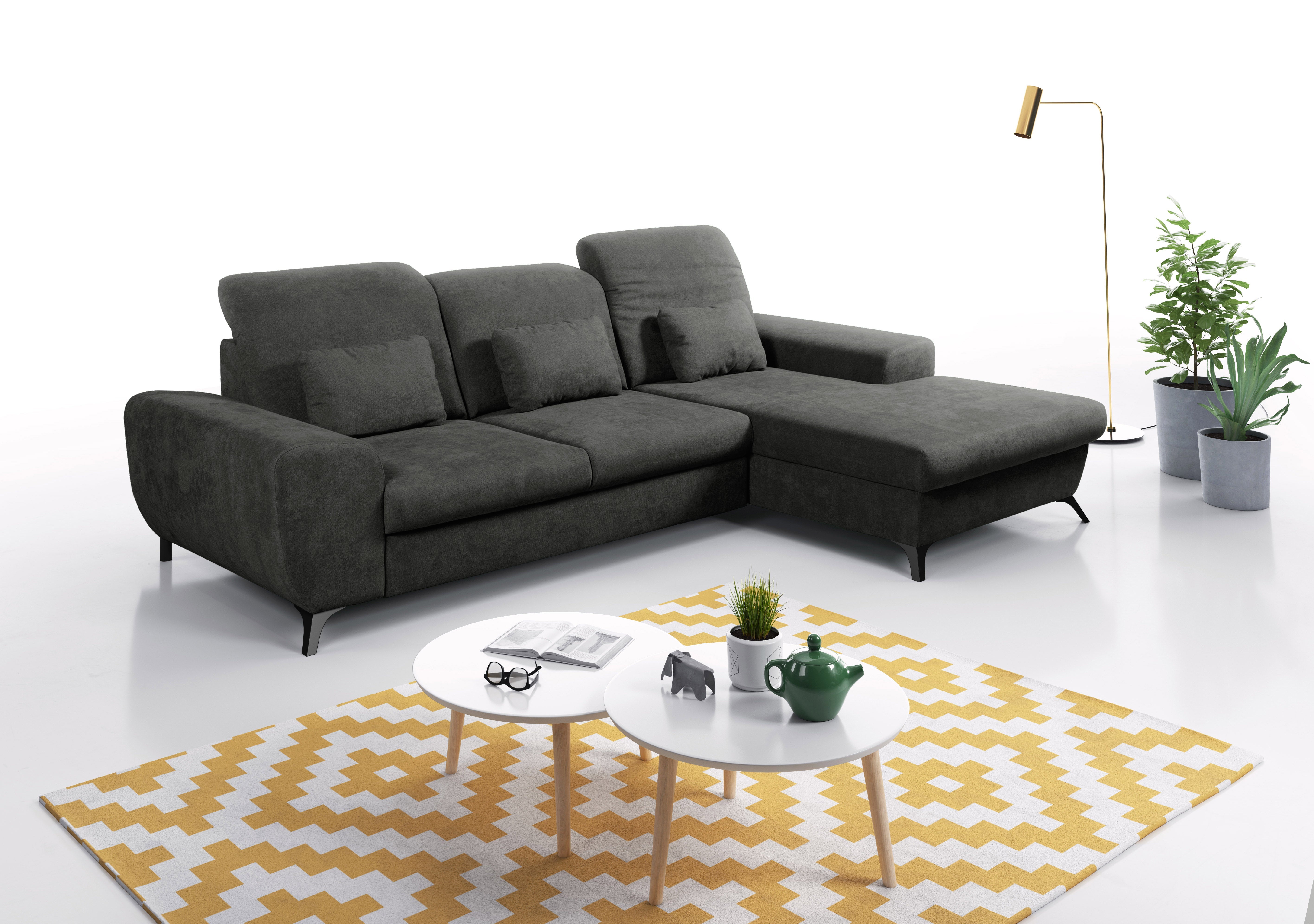 Lask ALTA Ecksofa – 279,5 x 164 cm – Links- oder Rechtskonfiguration