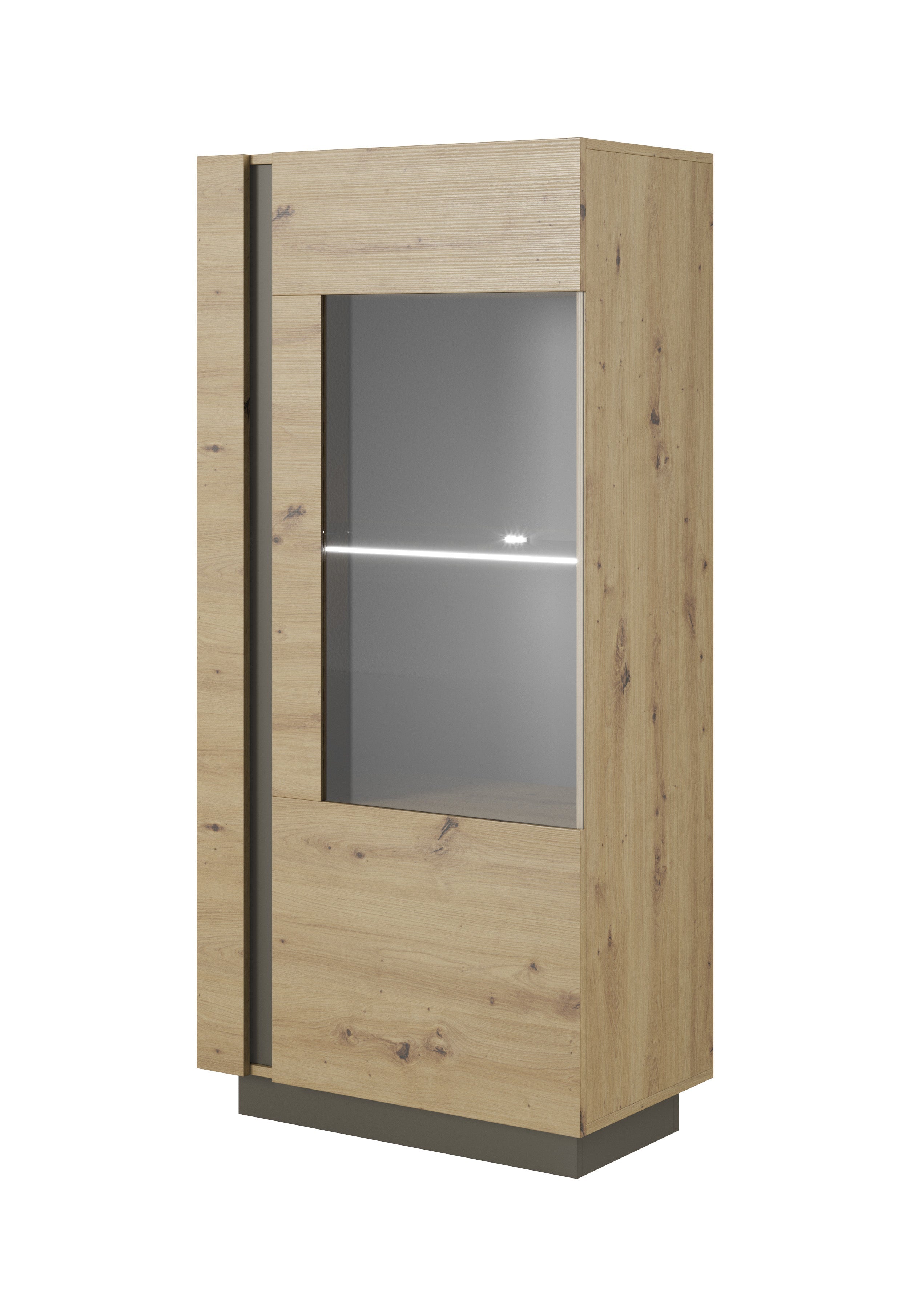 Lask ARCO Vitrine 72 – 72 x 40 x 154 cm – Artisan Eiche
