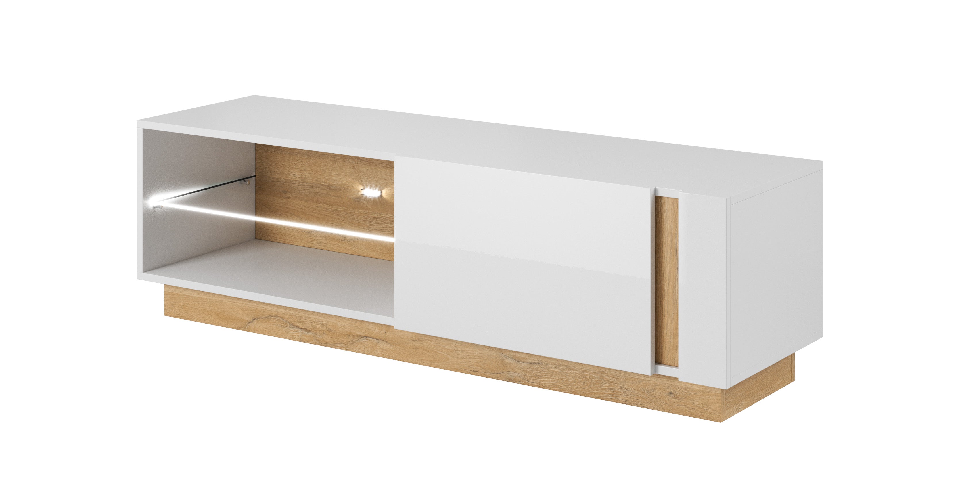 Lask ARCO TV-Ständer 138 – 138,1 x 40 x 45,5 cm – Weiß