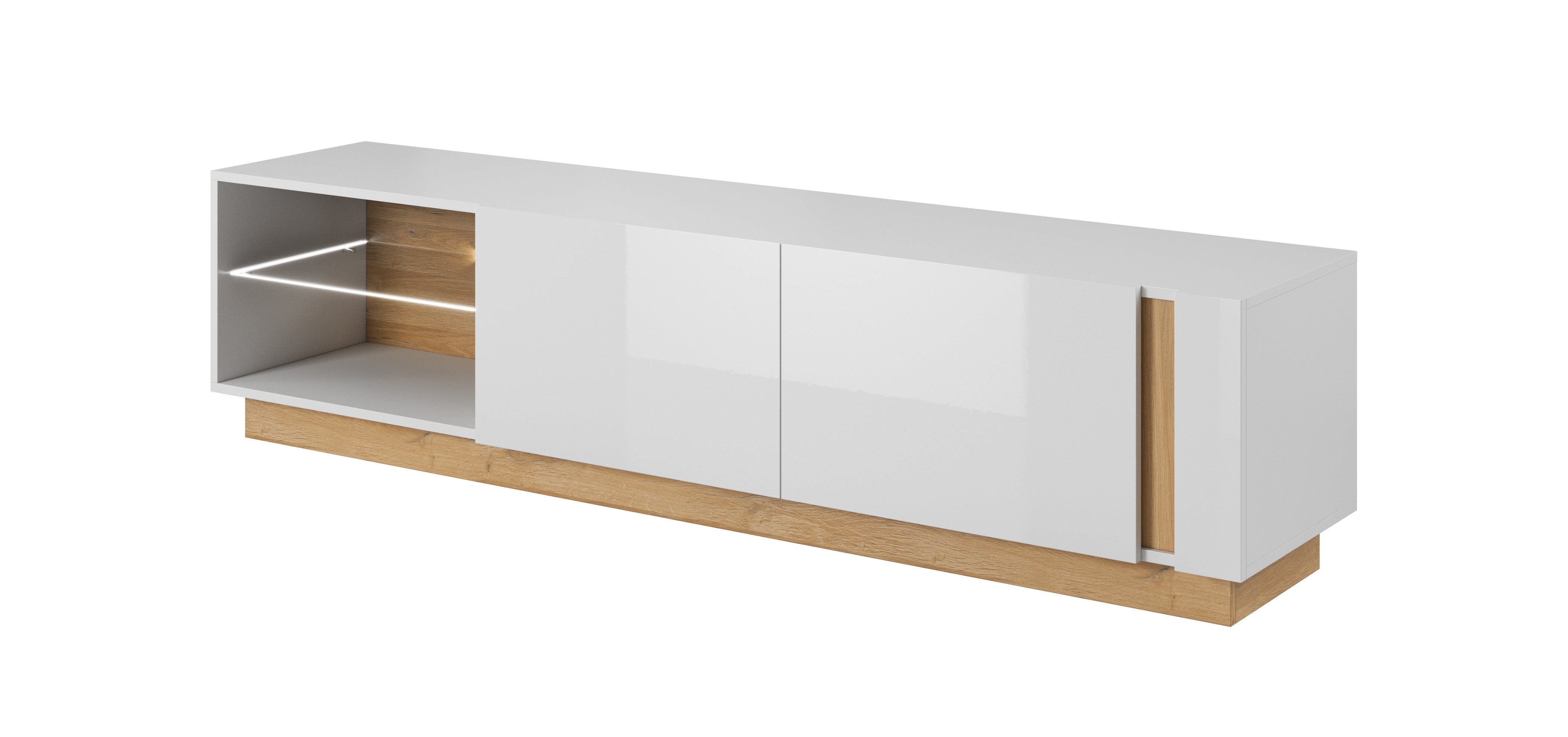 Lask ARCO TV-Ständer 187 – 187,5 x 40 x 45,5 cm – Weiß