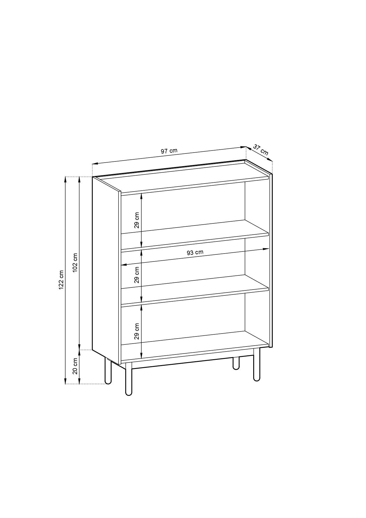 PI Boho KD97 Sideboard – Riviera Eiche