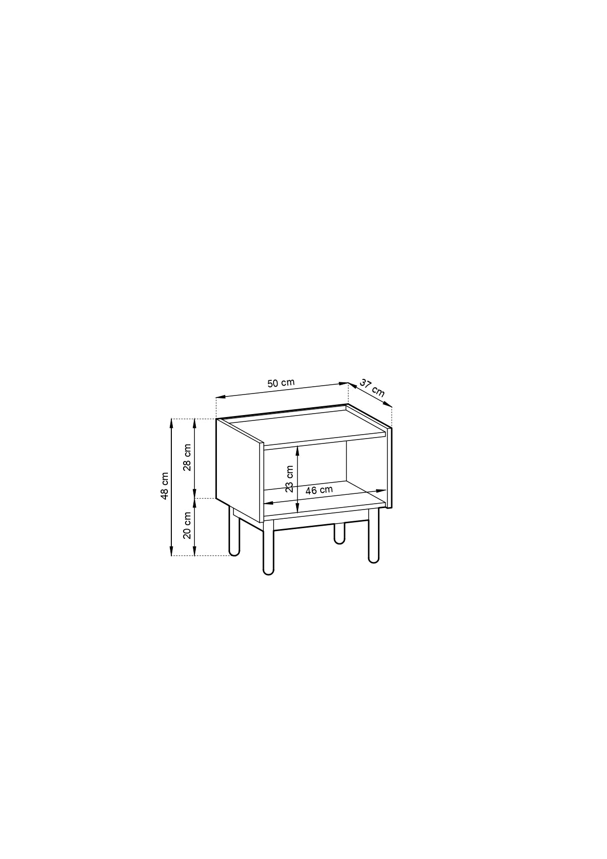 PI Boho Nachttisch S50 – Riviera Eiche