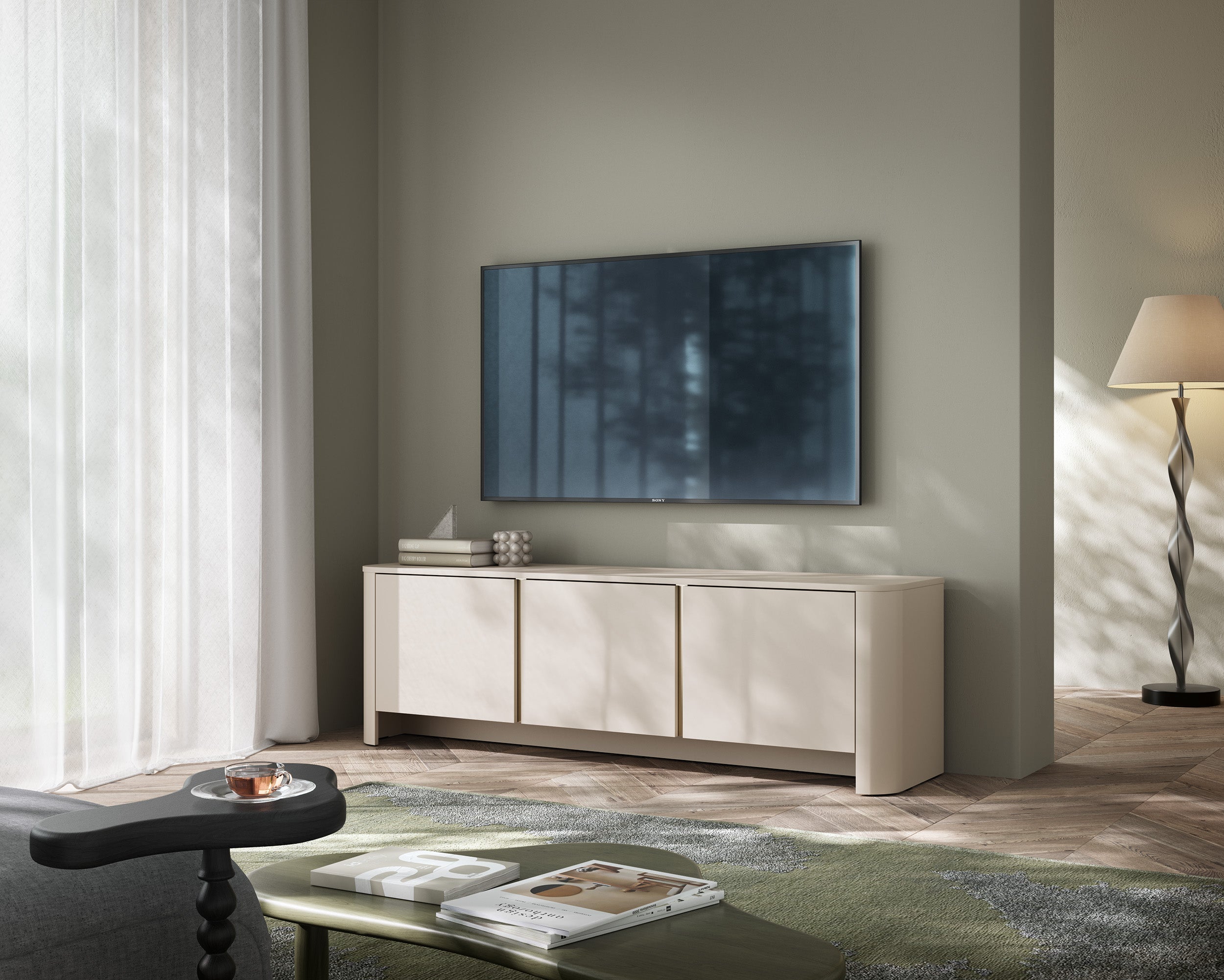 PI Bari TV Stand – Cashmere