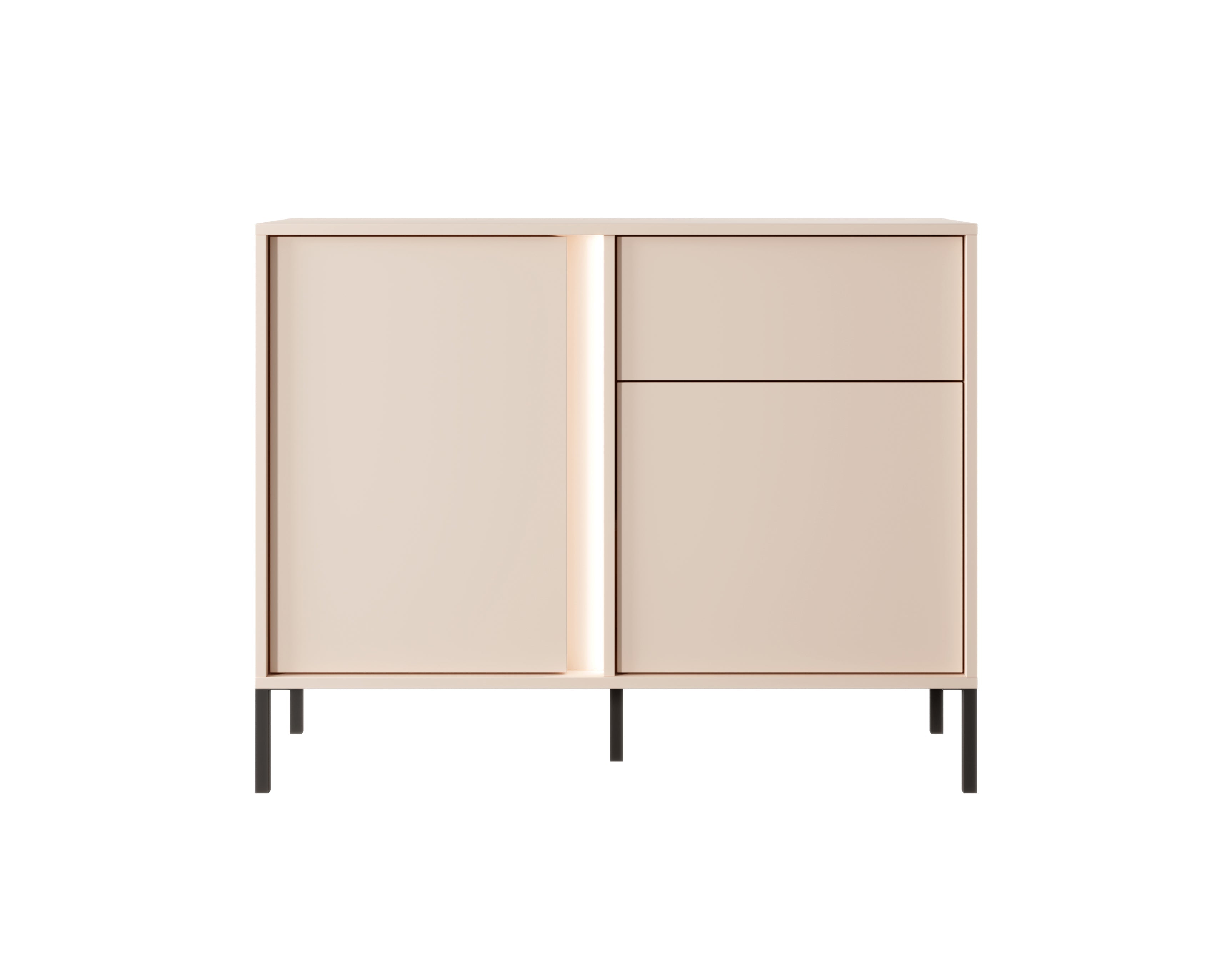 Lask Dast Highboardschrank 103 cm | 2 Türen, 1 Schublade