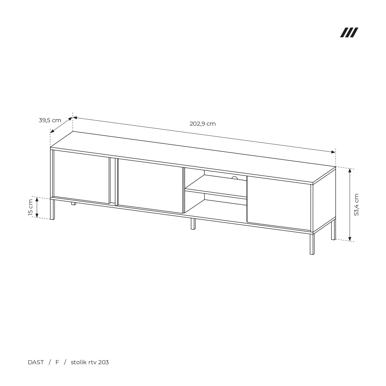 Lask Dast TV-Ständer 203