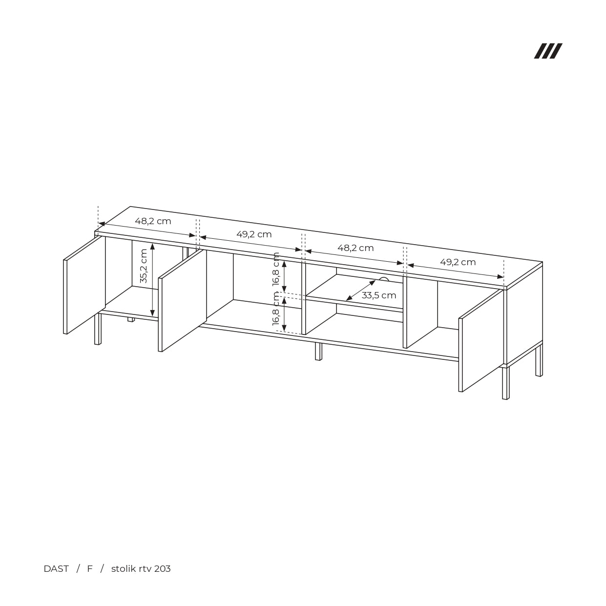 Lask Dast TV-Ständer 203