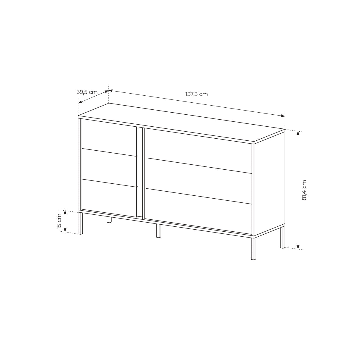 Lask Dast – Chest of Drawers 138 6S