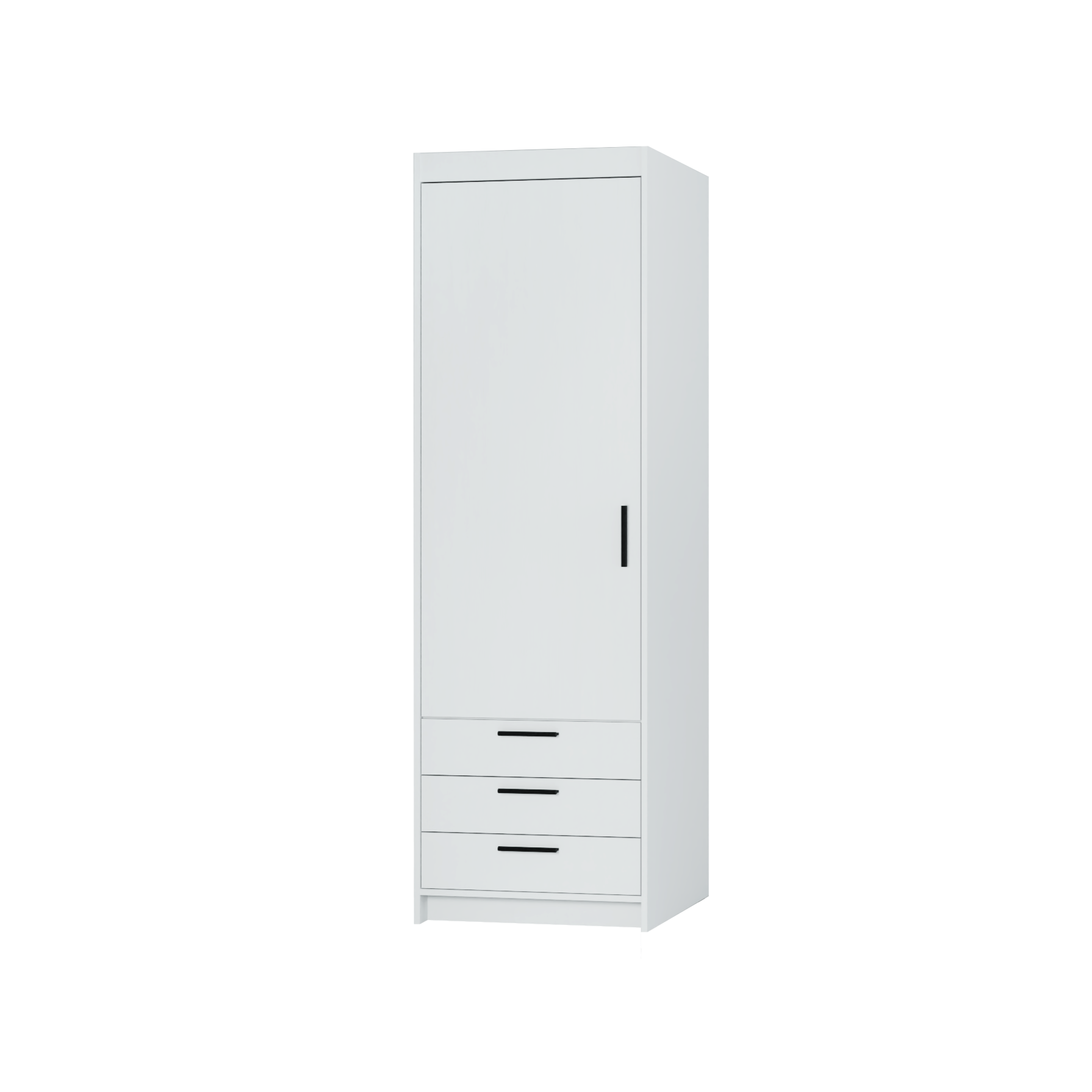 LE Elena 1D 3S DL01 3S Kleiderschrank in Weiß