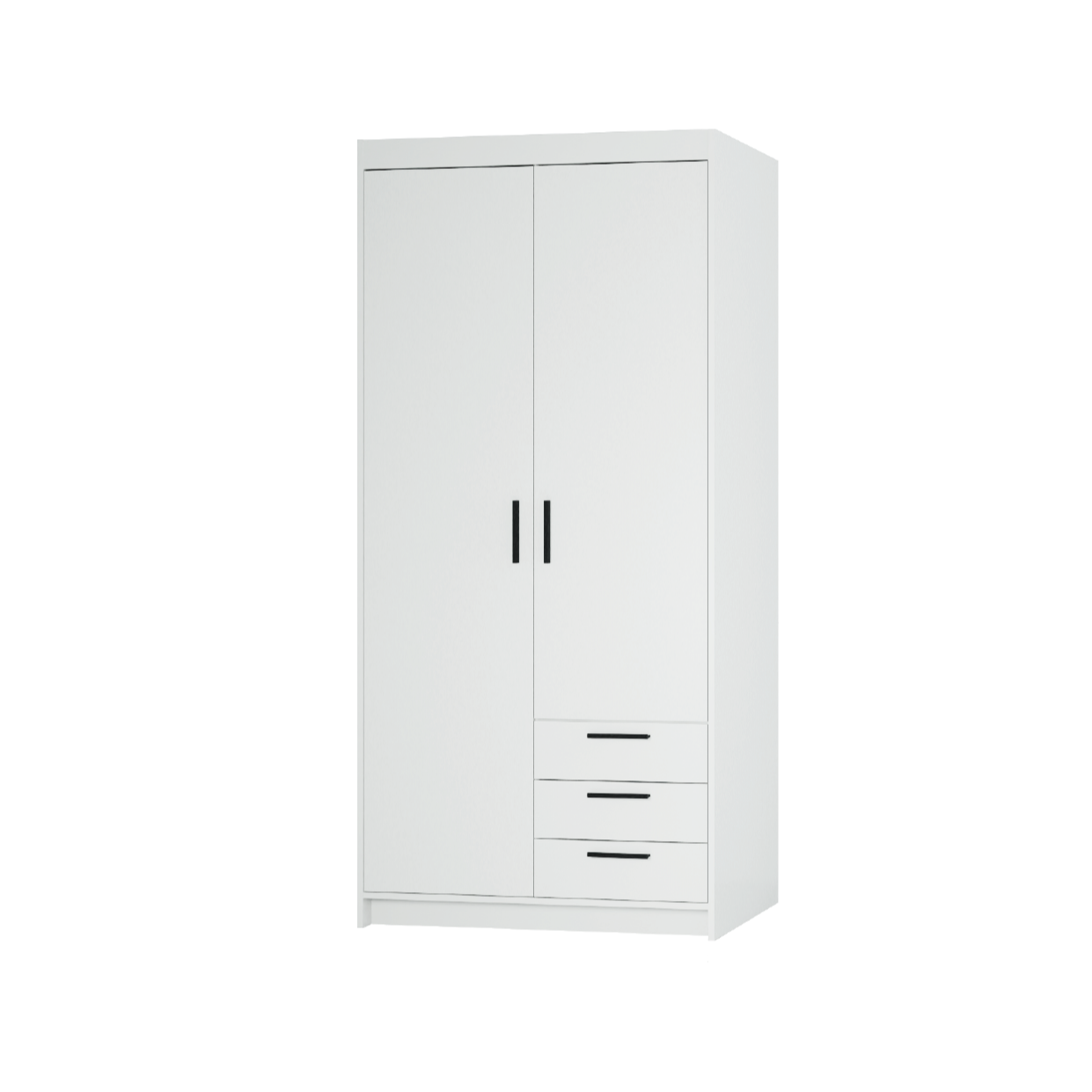 LE Elena 2D 3S DL02 3S Kleiderschrank in Weiß